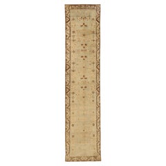 Tapis de course Persan Malayer - Laine Brown Ivory Light Blue - 75520