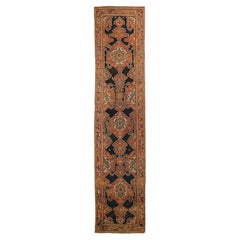 Tapis de course Persan Malayer - Laine Brown Ivoire Rouge 72282