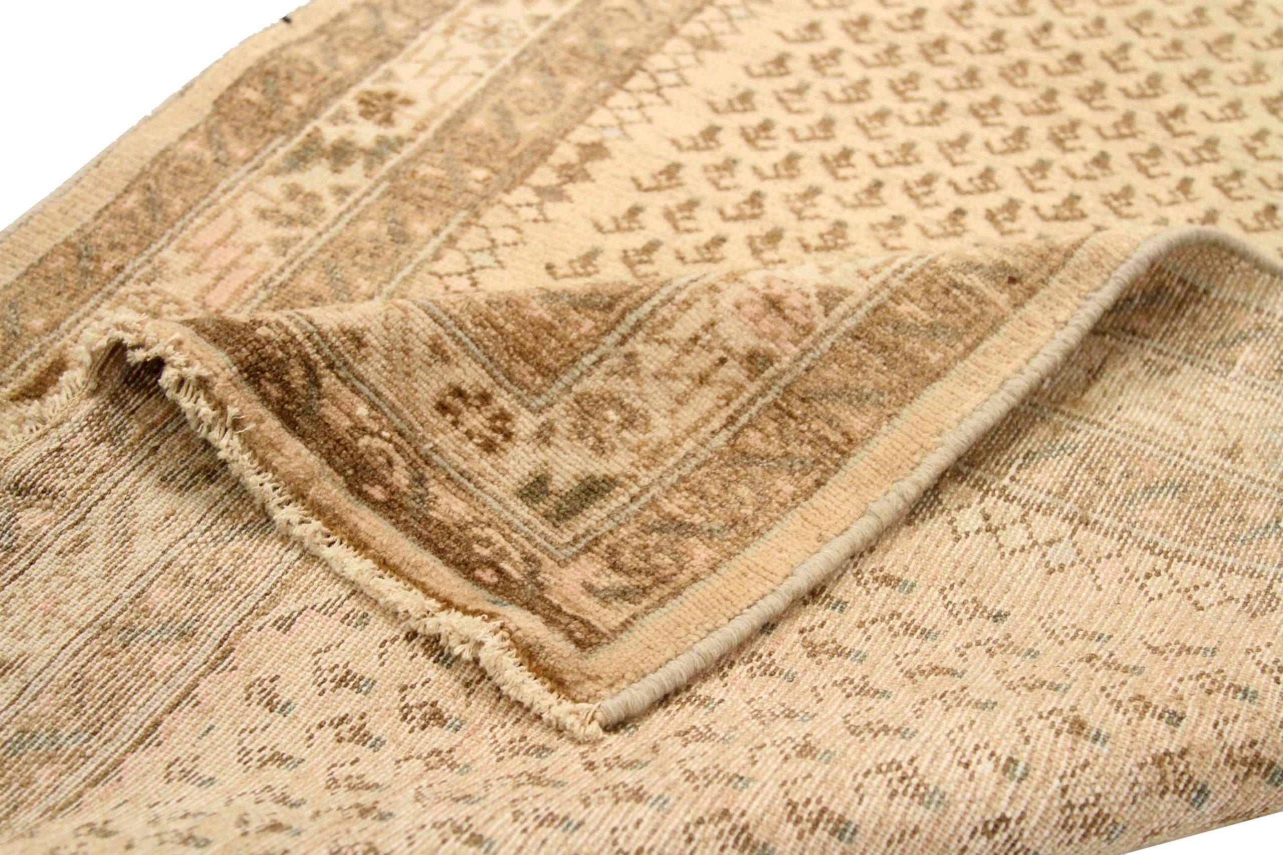 Asiatico Tappeto Persiano Malayer - Lana Marrone Avorio Taupe 74037 in vendita