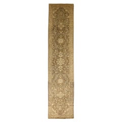 Persian Malayer Runner Rug - Wool Brown Ivory Taupe 74107