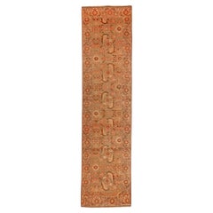 Persian Malayer Runner Rug - Wool Brown Pink Taupe 73754
