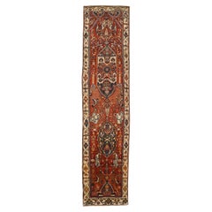 Tapis persan Malayer - Laine ivoire bleu marine bleu rouge 72918