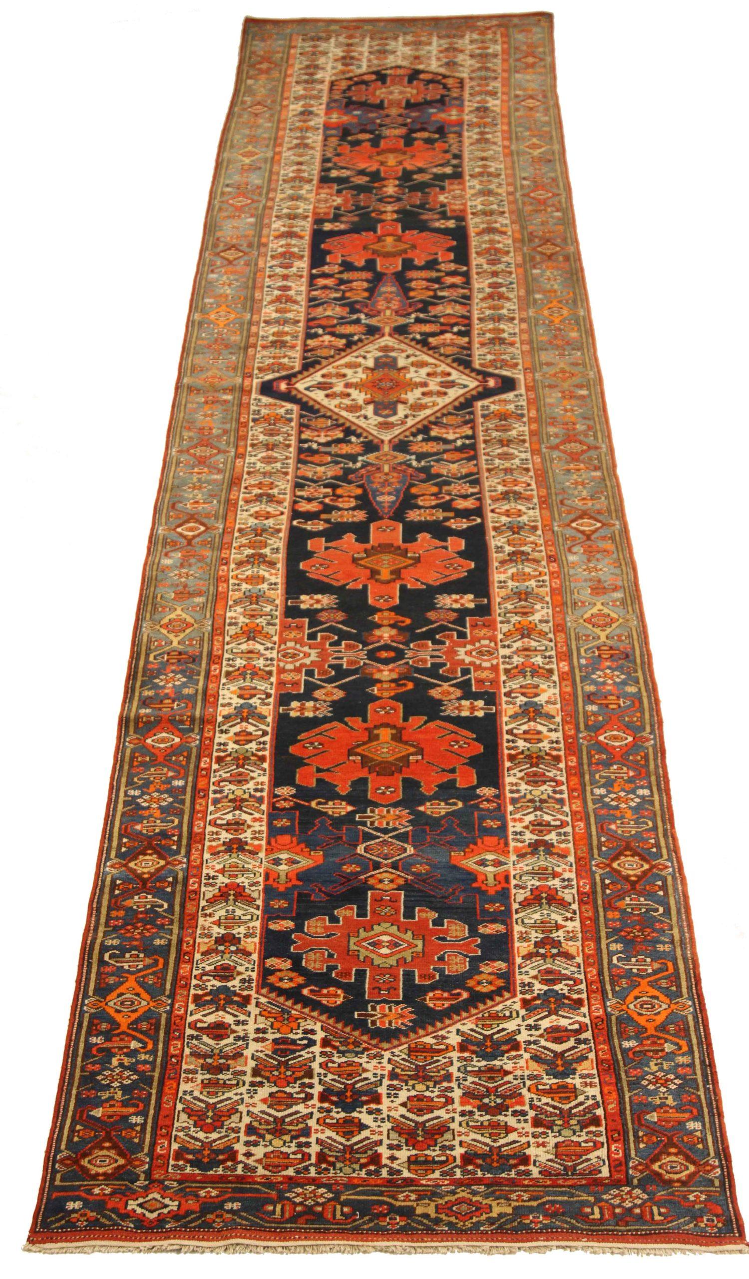 Discover the elegance of Persian Malayer featuring Runner Rug in Circa 1880. Designed with Wool and IvoryNavy BlueRed, this exclusive design is perfect for enhancing your space.