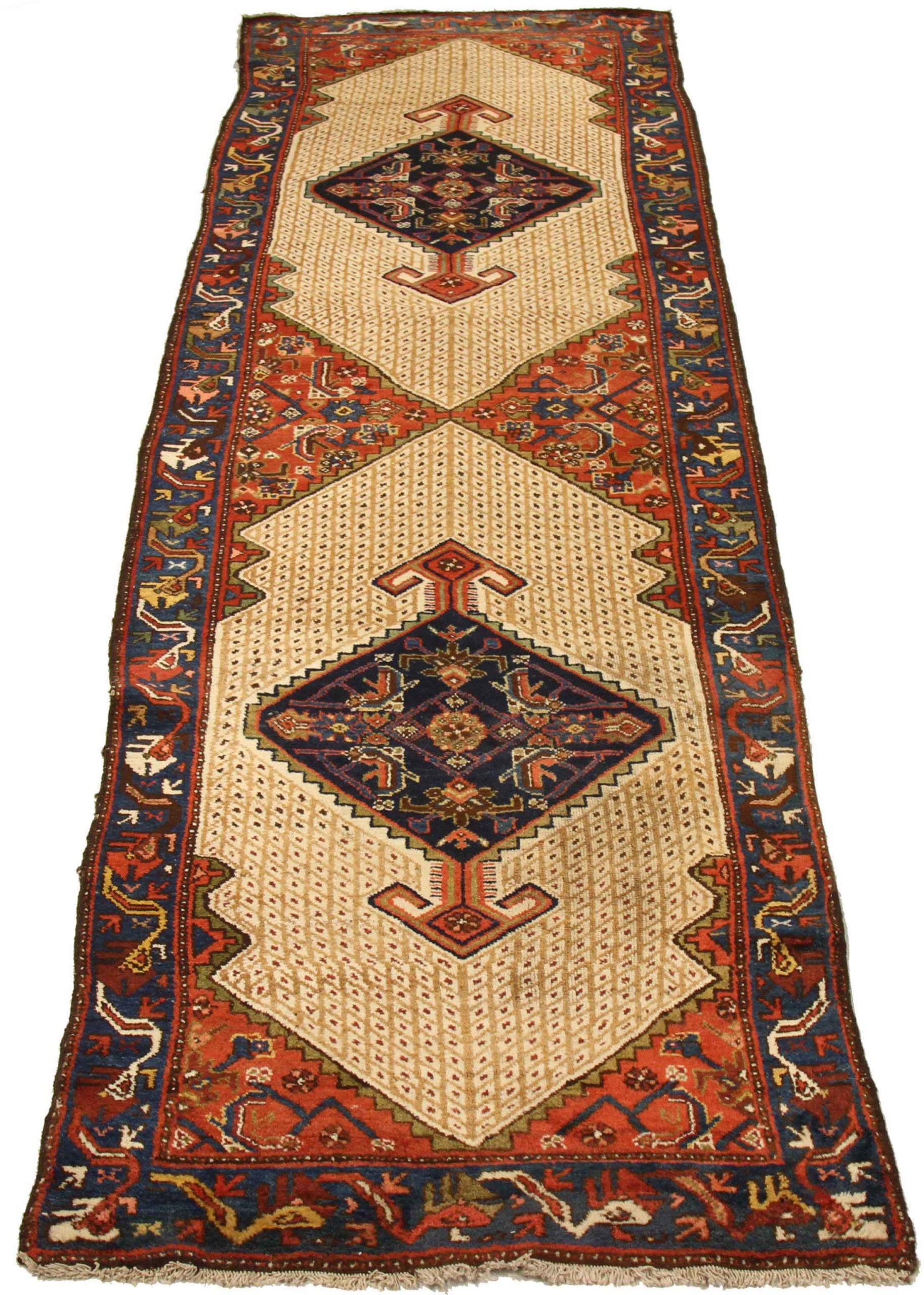 Discover the elegance of Persian Malayer featuring Runner Rug in Circa 1880. Designed with Wool and IvoryNavy BlueRed, this exclusive design is perfect for enhancing your space.
