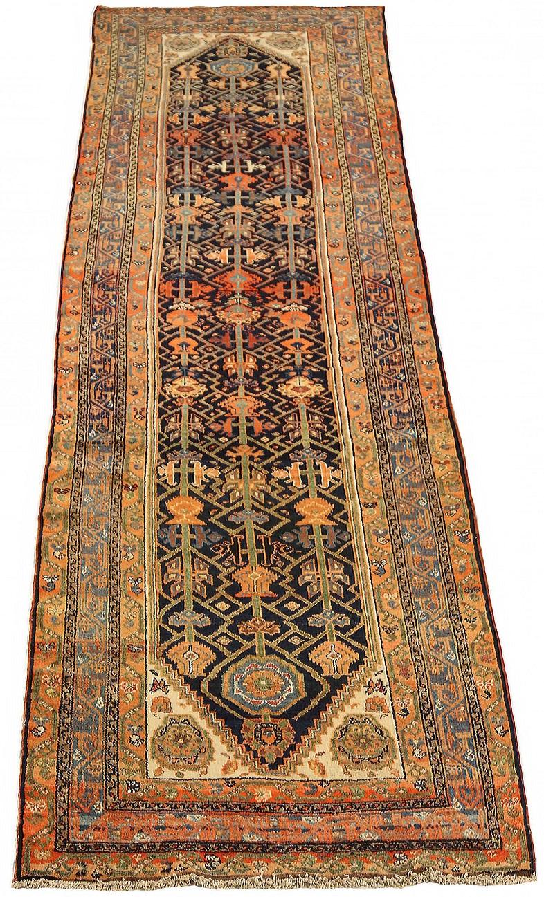 Discover the elegance of Persian Malayer featuring Runner Rug in Circa 1880. Designed with Wool and Navy BlueRedYellow, this exclusive design is perfect for enhancing your space.