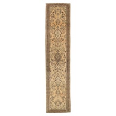 Tappeto persiano Malayer Runner, CIRCA 1910 - Lana Marrone Avorio Taupe 74111