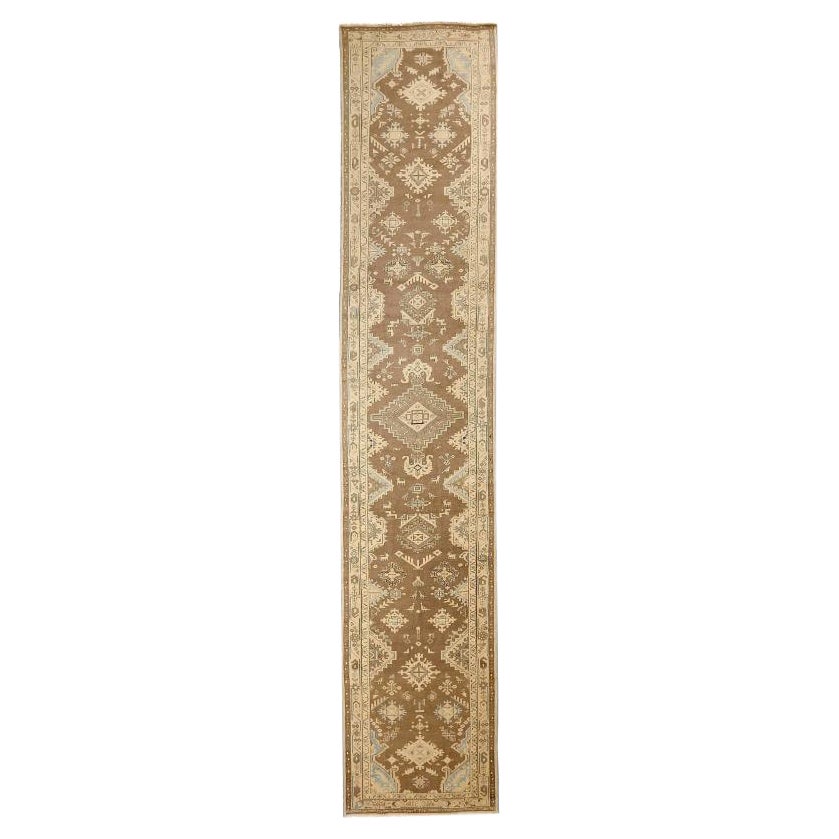 Tappeto Persiano Malayer - Seta Marrone Avorio 74015
