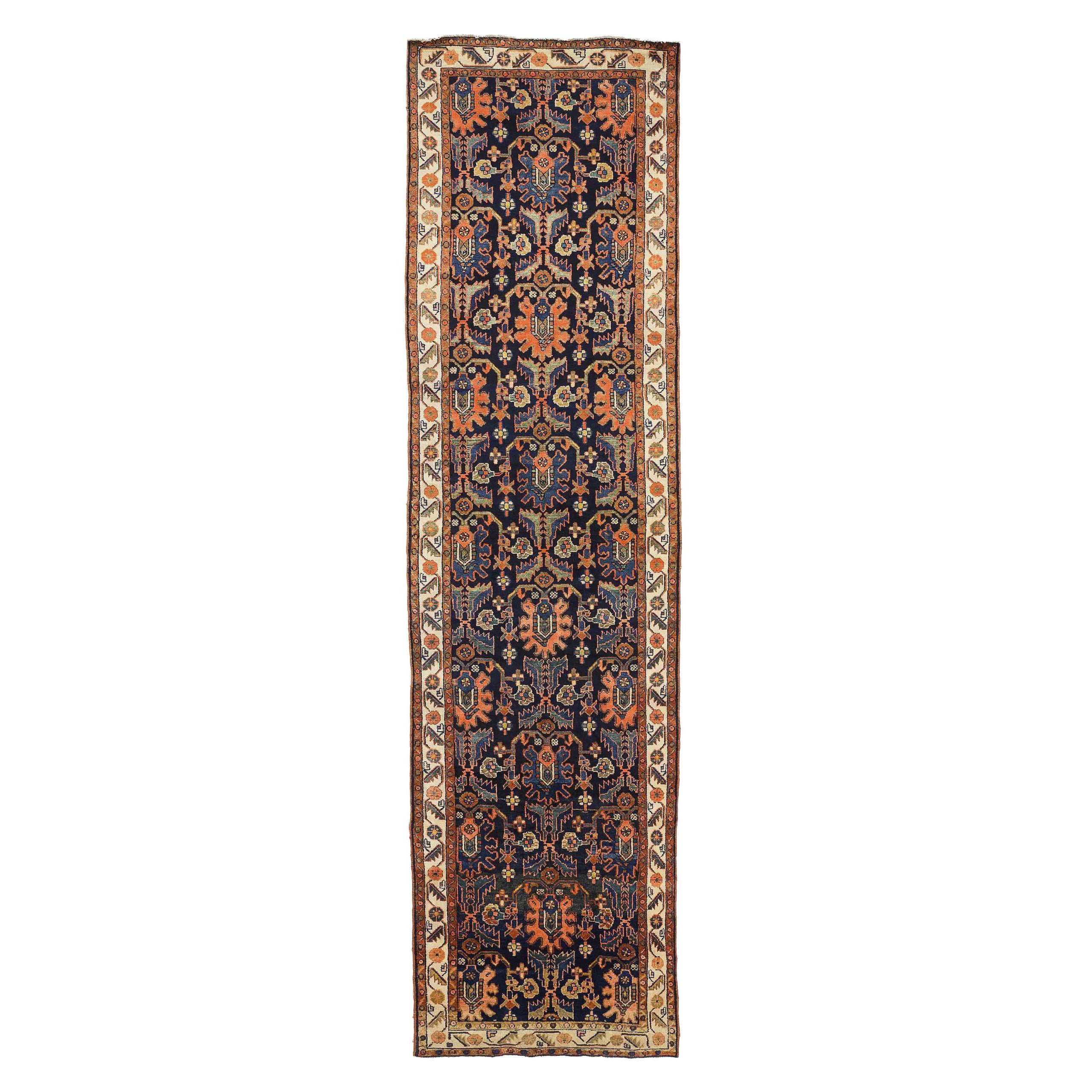 Tappeto Persiano Malayer - Lana Blu Arancione 10348