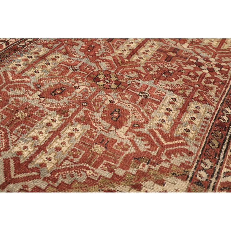 Persischer Malayer-Läufer - Wolle Blau Rot Design - 94562 (Irakisch) im Angebot
