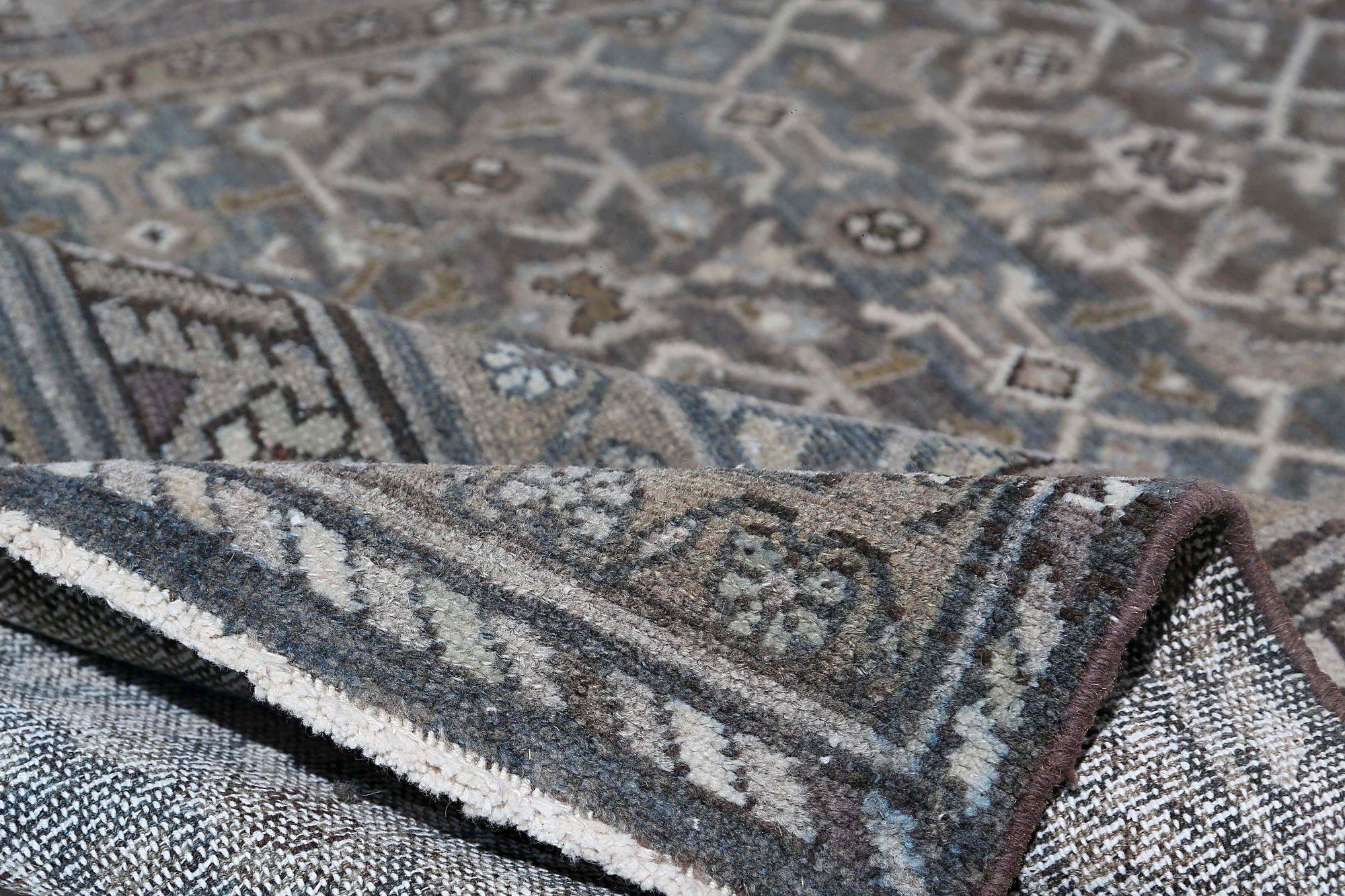 Iracheno Tappeto Persiano Malayer Runner - Design Marrone Lana - 96854 in vendita