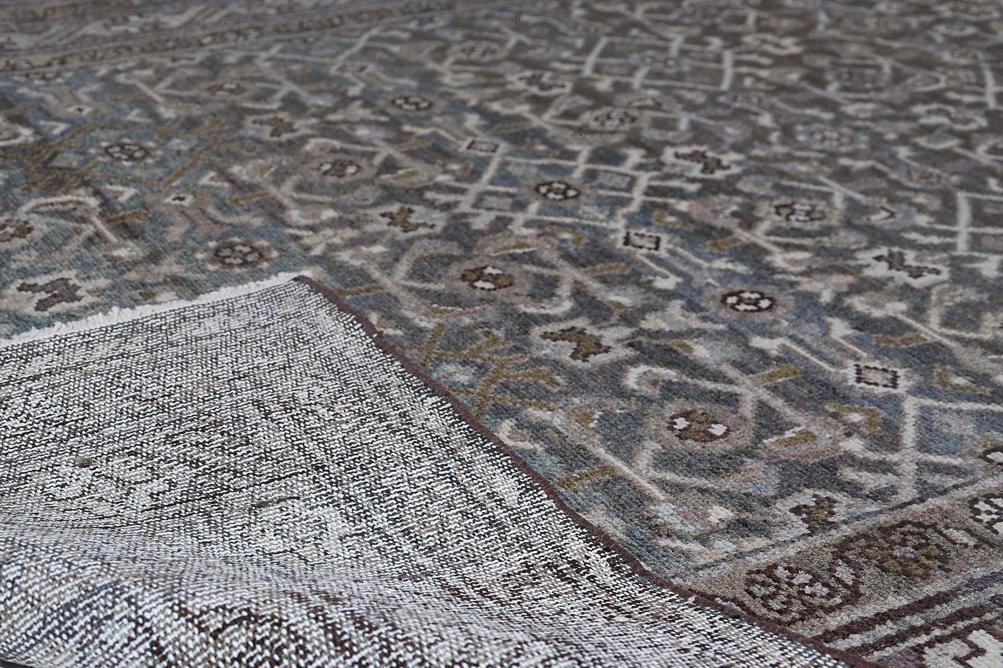 XX secolo Tappeto Persiano Malayer Runner - Design Marrone Lana - 96854 in vendita