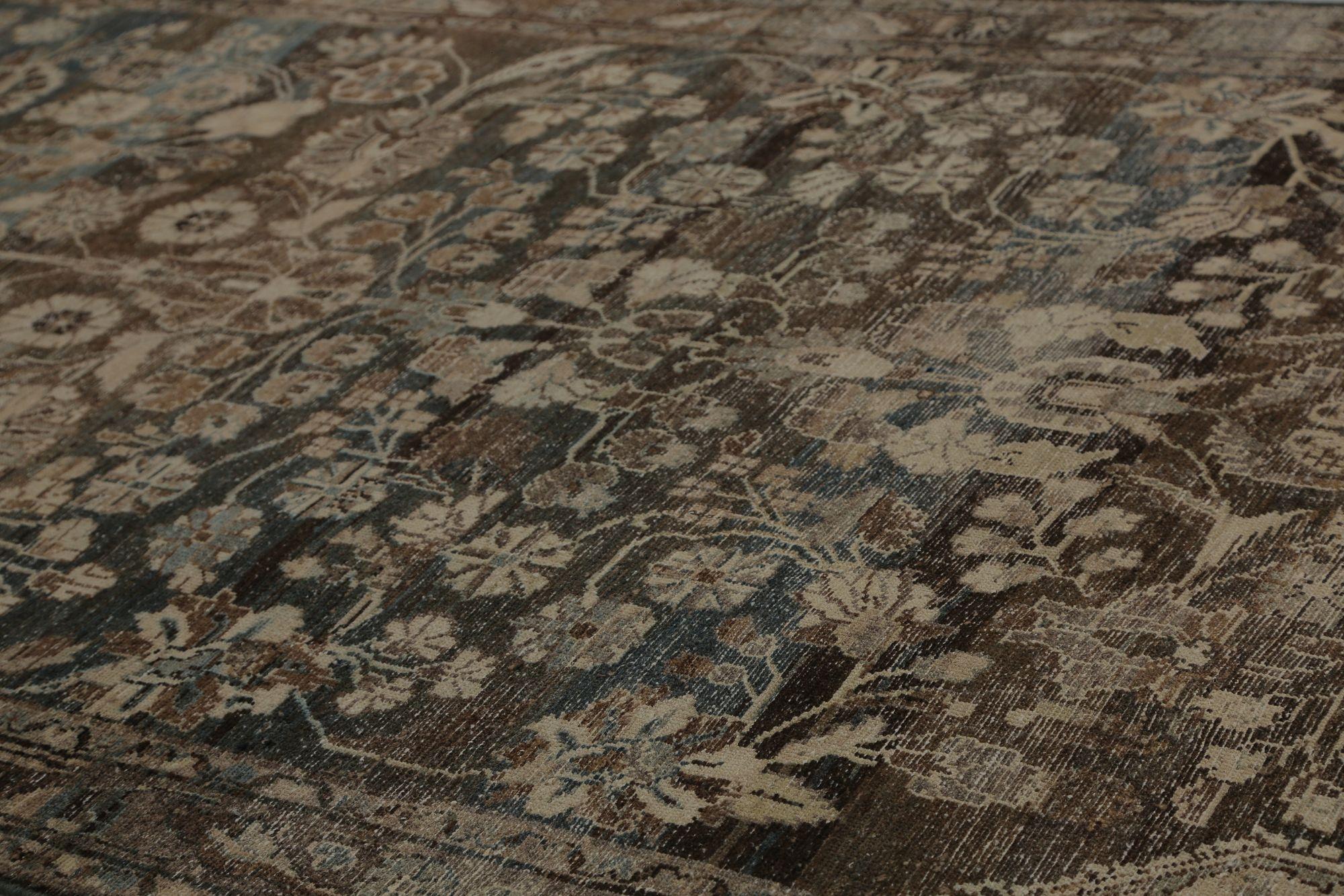 Persischer Malayer Läufer Teppich - Wolle Brown Design - 97478 (Irakisch) im Angebot