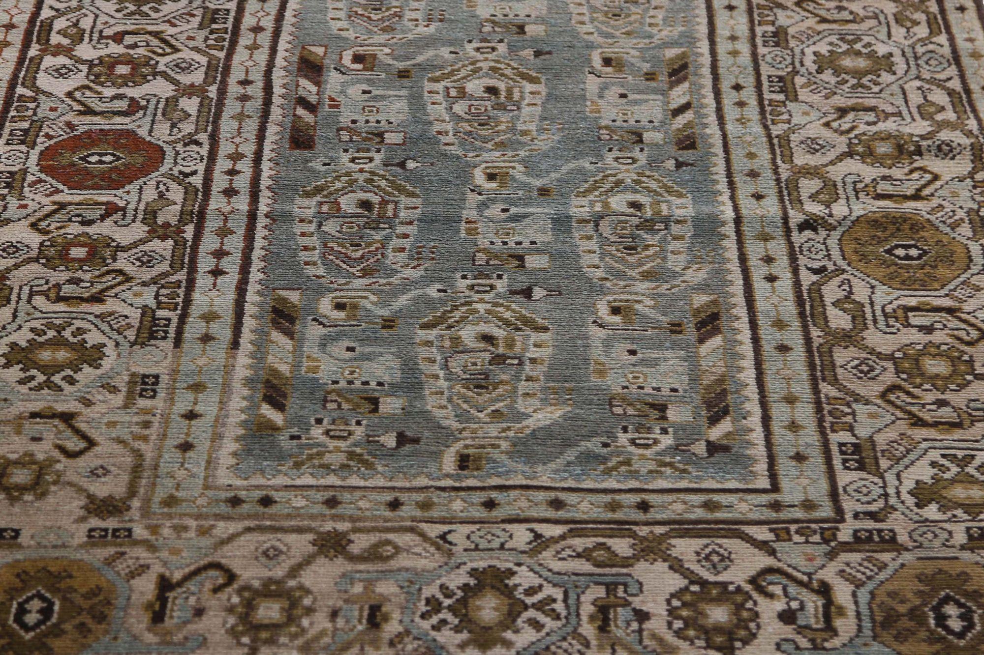 Persischer Malayer Läufer Teppich - Wolle Brown Gray Design - 96715 (Irakisch) im Angebot