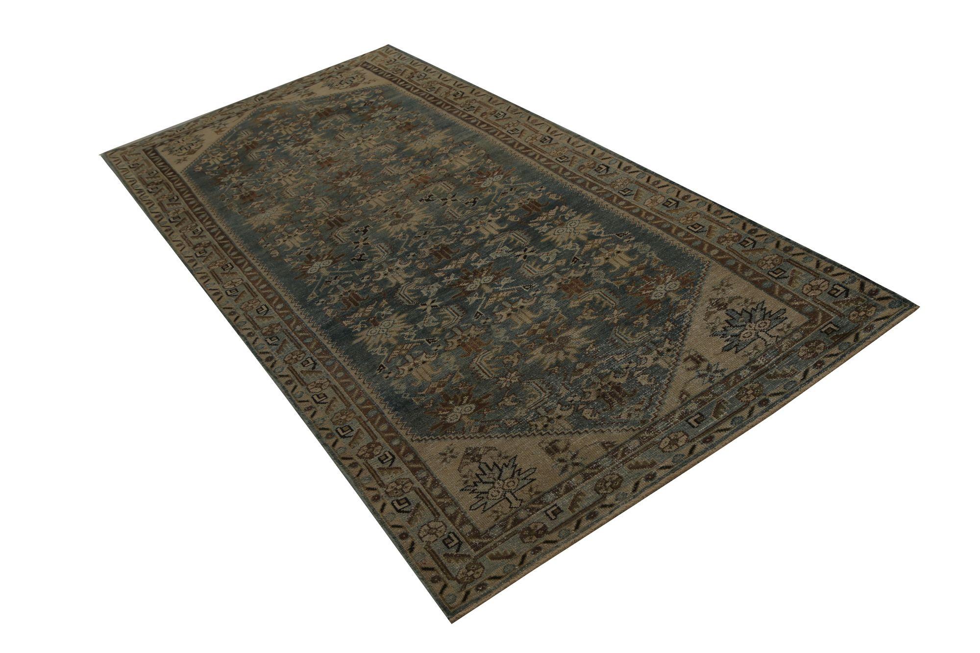 Persischer Malayer Läufer Teppich - Wolle Braun Grau Taupe Design - 97838 (Irakisch) im Angebot
