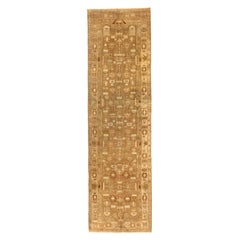 Persischer Malayer Läufer Teppich - Wolle Braun Elfenbein Design - 75778