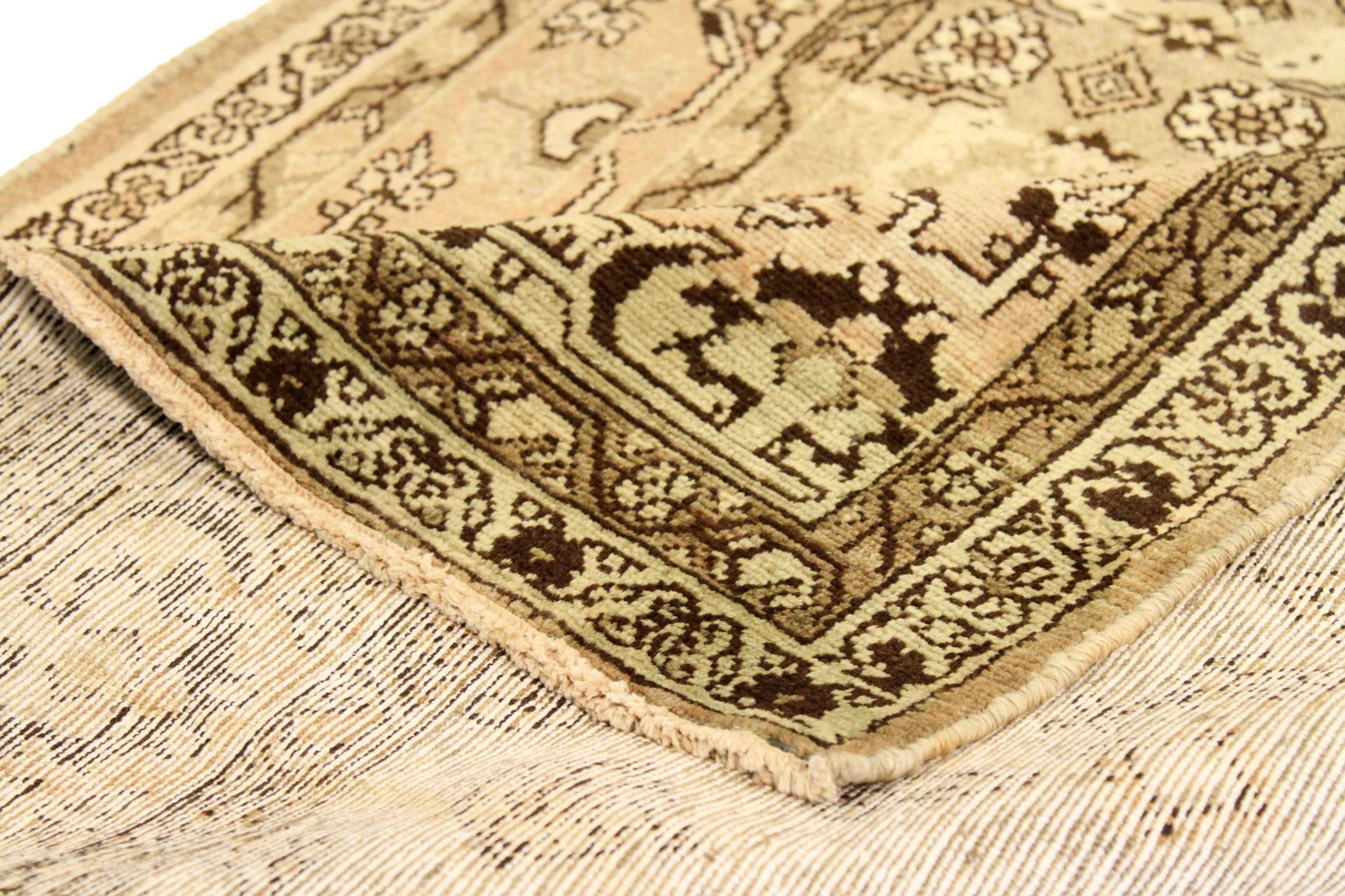 Persischer Malayer Läufer Teppich - Wolle Braun Elfenbein Design - 75826 (Irakisch) im Angebot