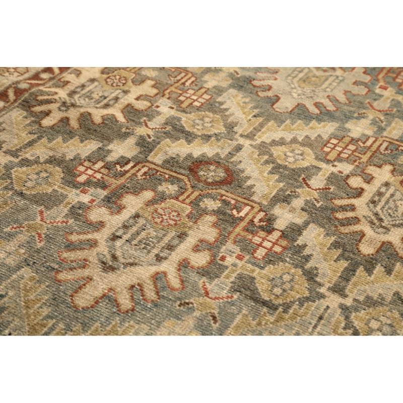 Persischer Malayer Läufer Teppich - Wolle Braun Elfenbein Design - 94561 (Irakisch) im Angebot