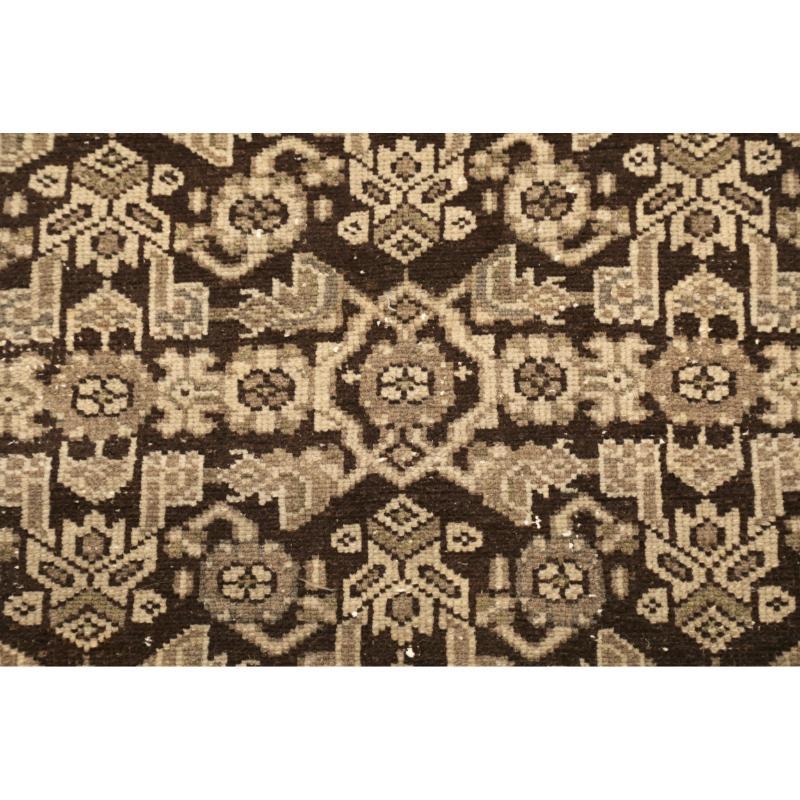 Persischer Malayer Läufer Teppich - Wolle Braun Elfenbein Design - 94563 im Zustand „Hervorragend“ im Angebot in Dallas, TX