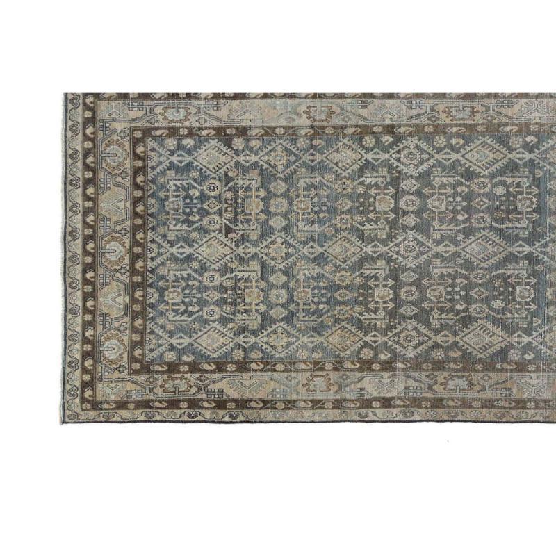 Persischer Malayer Läufer Teppich - Wolle Braun Elfenbein Design - 97540 (Irakisch) im Angebot