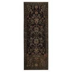 Persian Malayer Runner Rug - Wool Brown Ivory Design - 98007