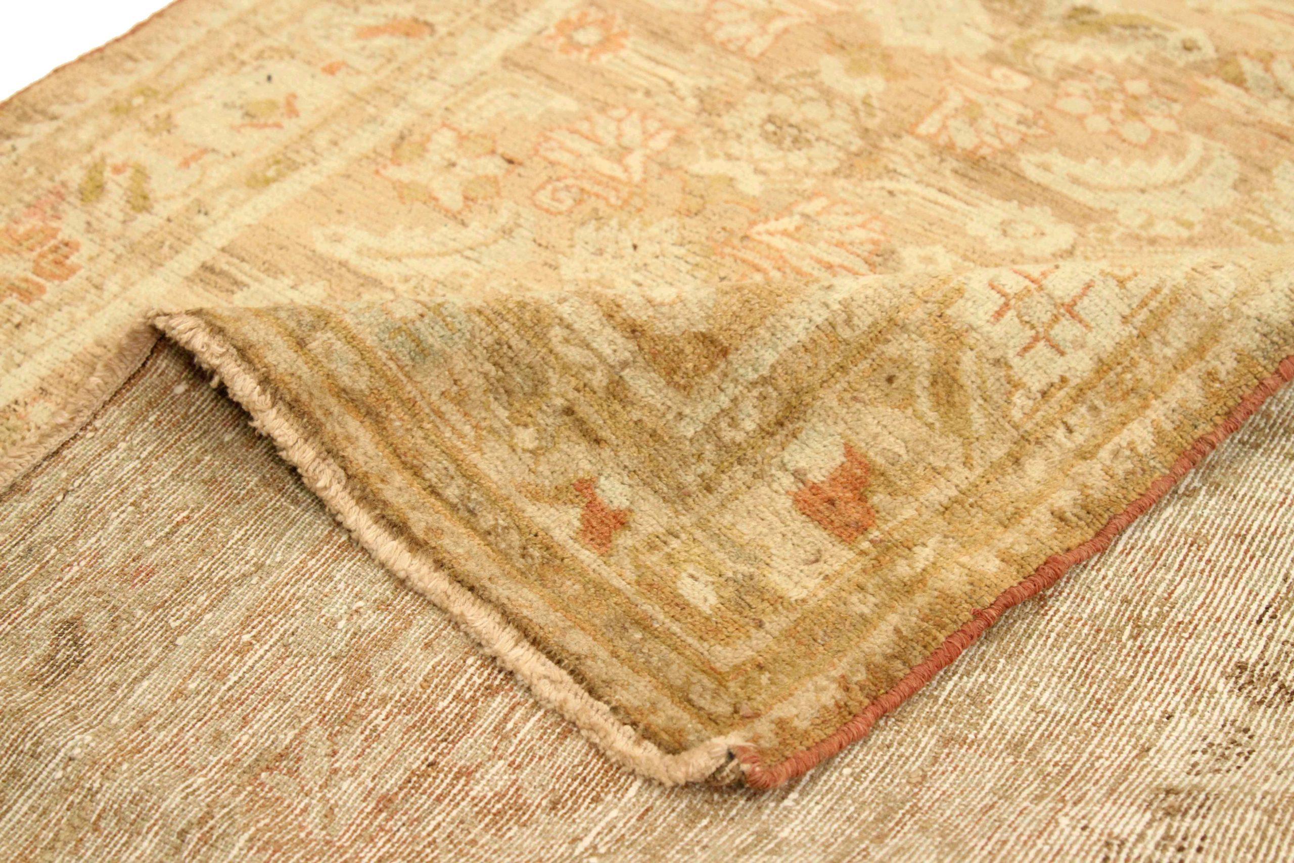 Alfombra Persa Malayer - Lana Marrón Marfil Diseño Rosa - 75776 Iraquí en venta