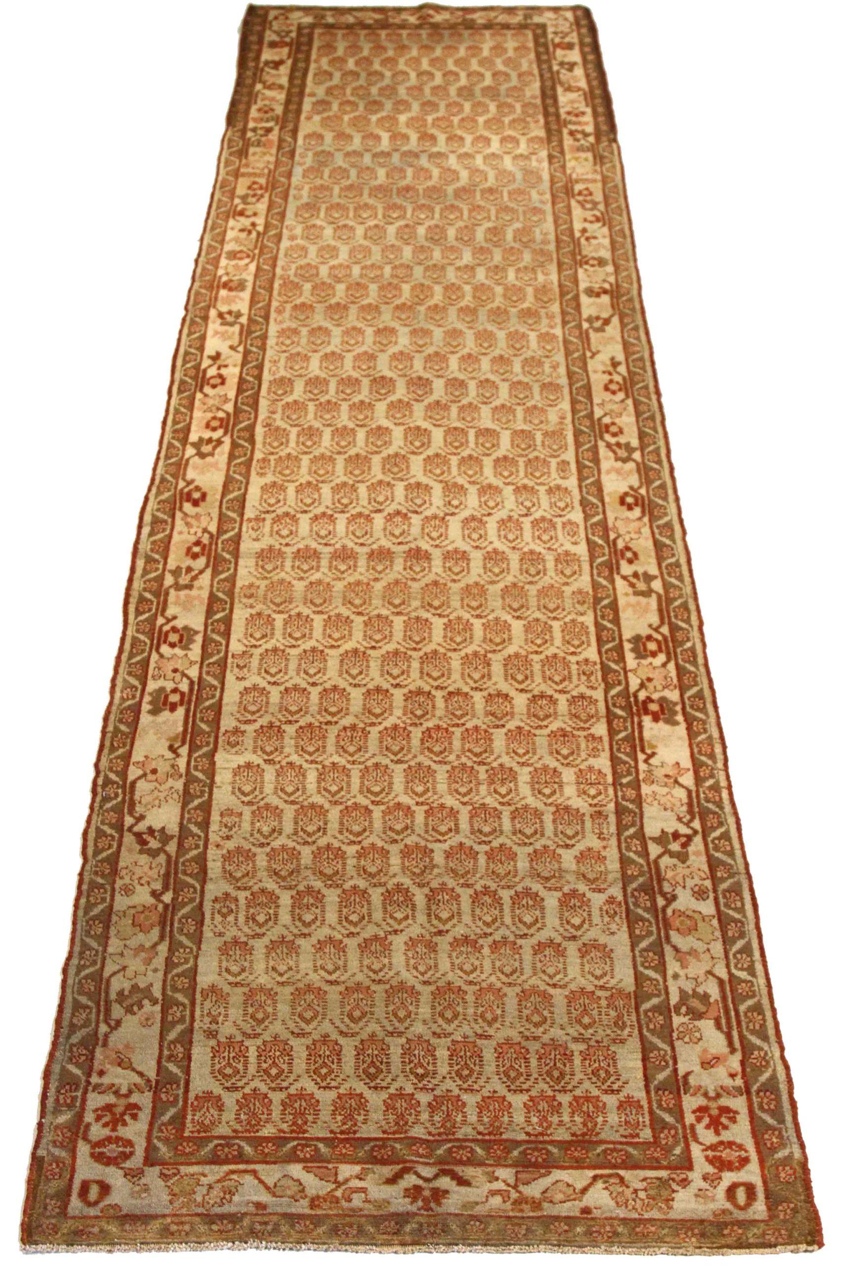 Discover the elegance of Persian Malayer featuring Runner Rug in Circa 1880. Designed with Wool and BrownIvoryRed, this exclusive design is perfect for enhancing your space.