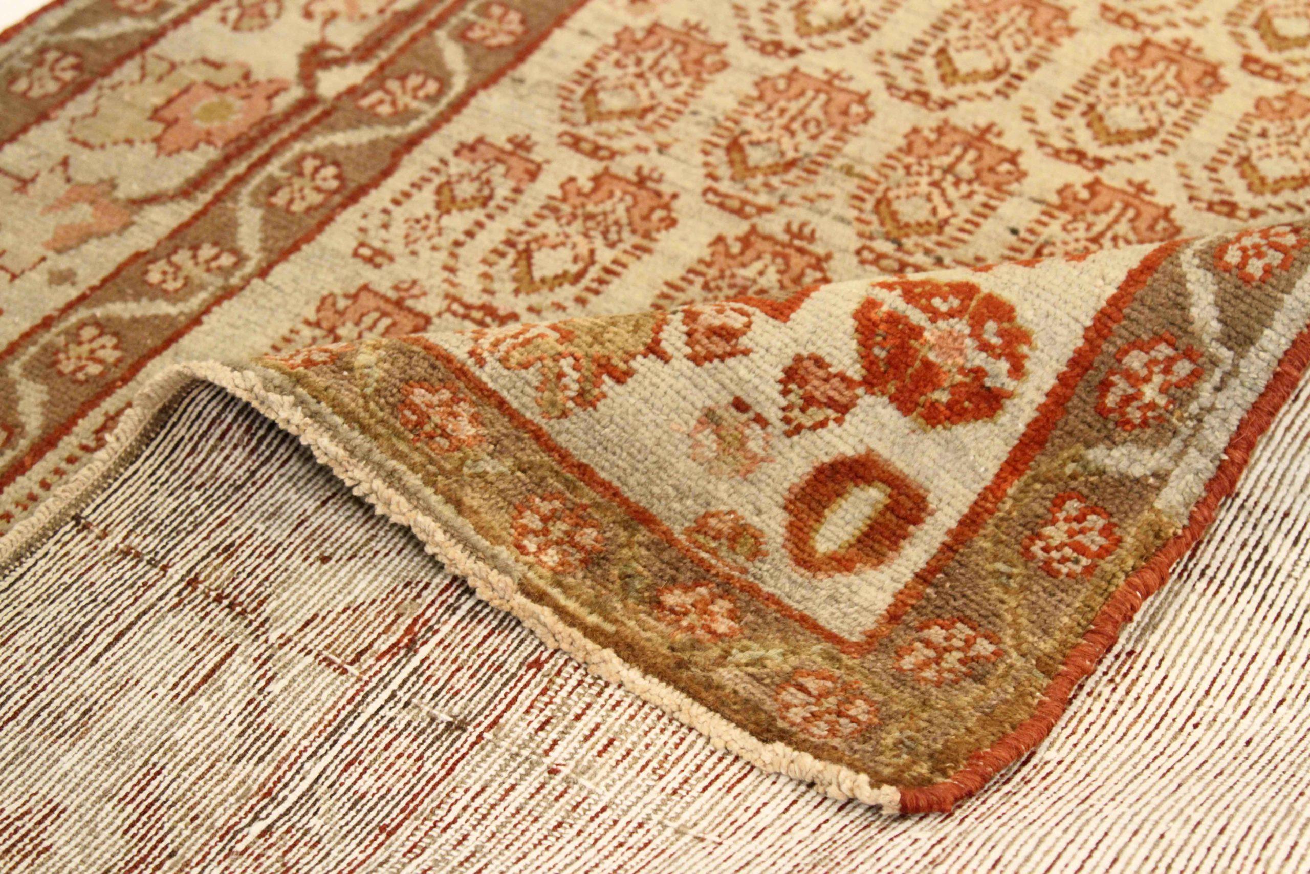 Alfombra Persa Malayer - Lana Marrón Marfil Diseño Rojo - 75774 Iraquí en venta