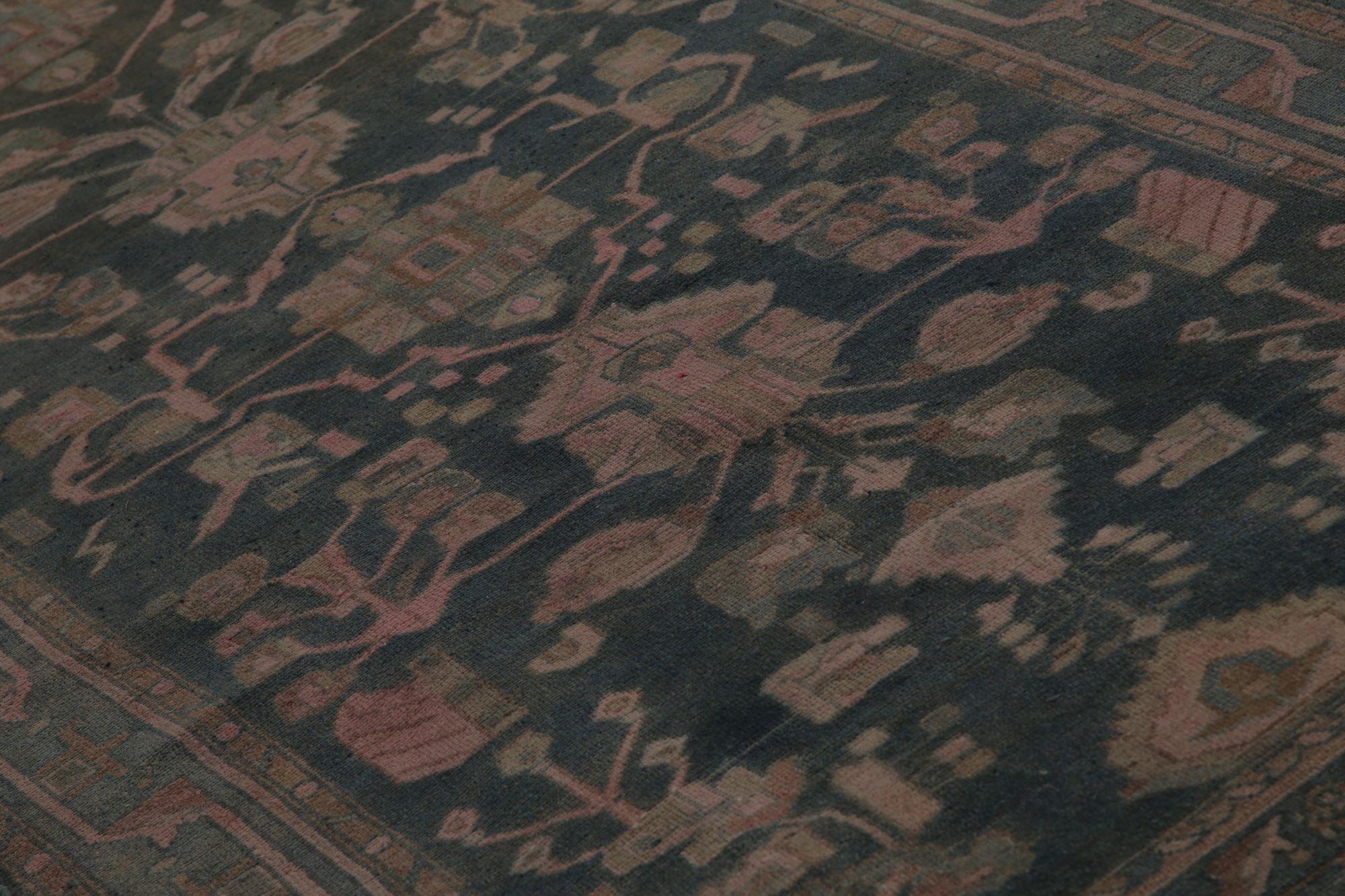 Tappeto persiano Malayer Runner - Disegno in lana marrone e rosa - 97841 In condizioni ottime in vendita a Dallas, TX