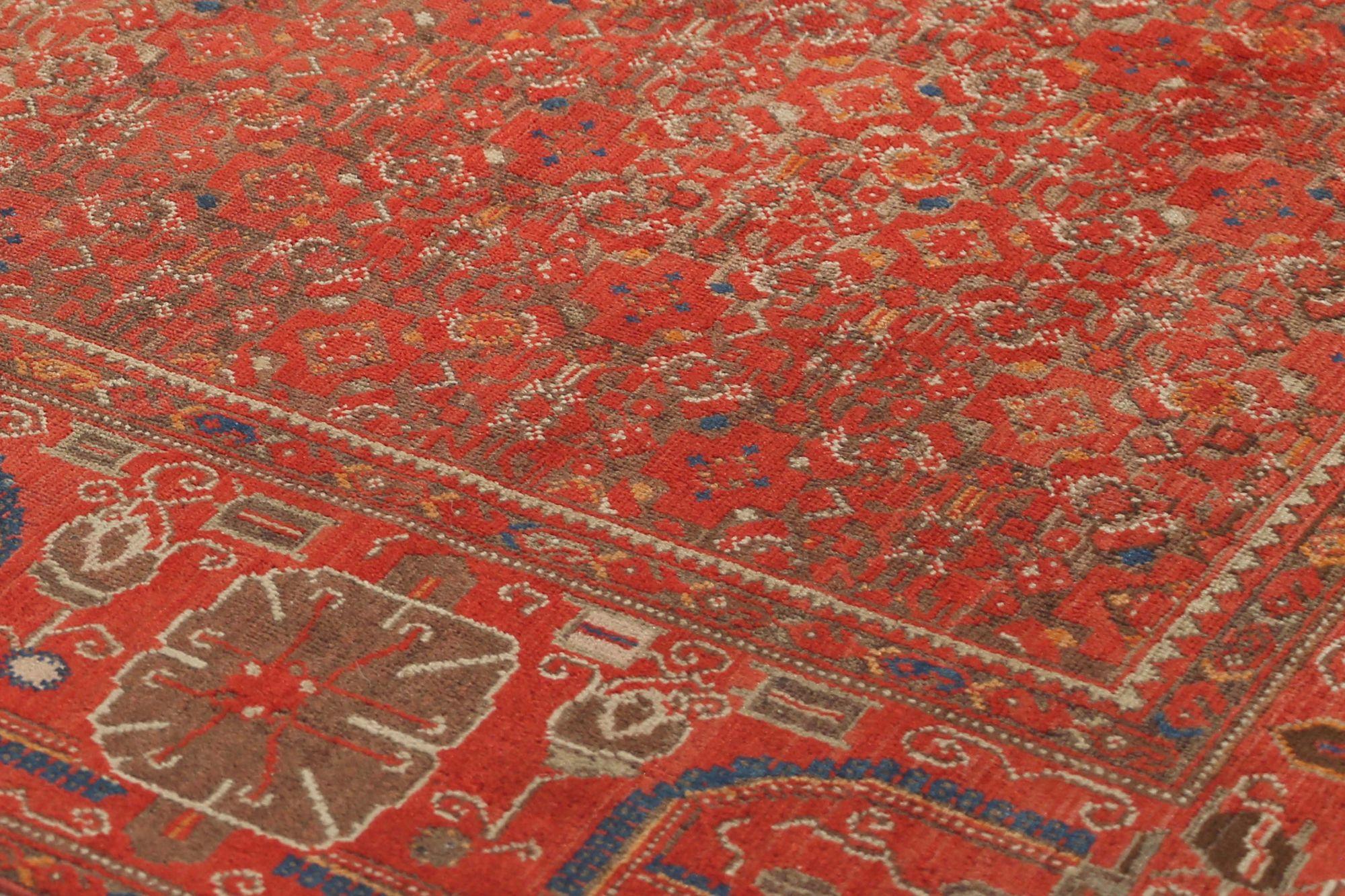 Persischer Malayer Läufer Teppich - Wolle Braun Rot Design - 97981 (Irakisch) im Angebot