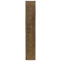 Tappeto Persiano Malayer Runner - Disegno in Lana Marrone Taupe - 97819