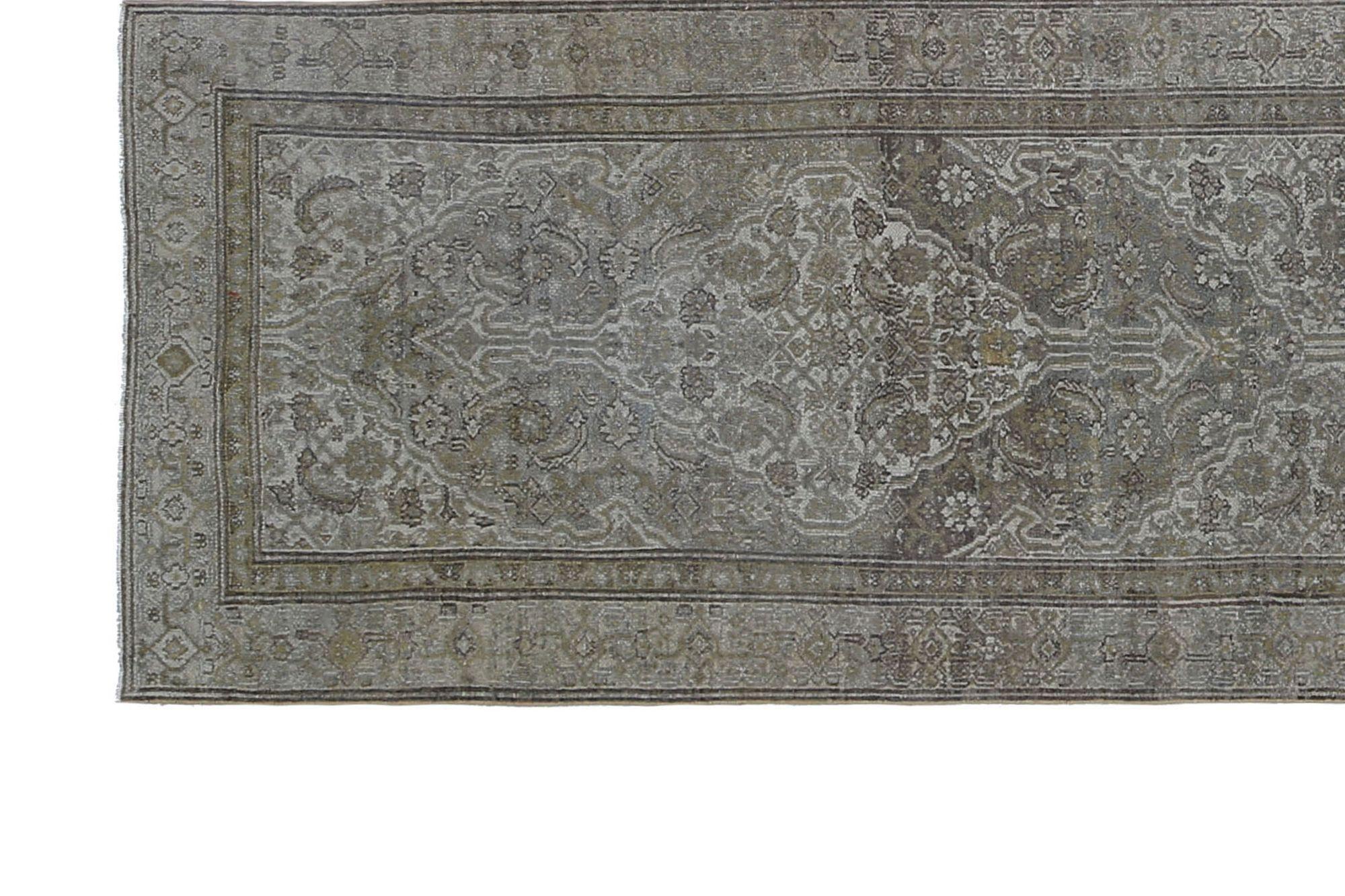 Persischer Malayer-Läufer aus Wolle – elfenbeinfarbenes Design – 97635 im Zustand „Hervorragend“ im Angebot in Dallas, TX