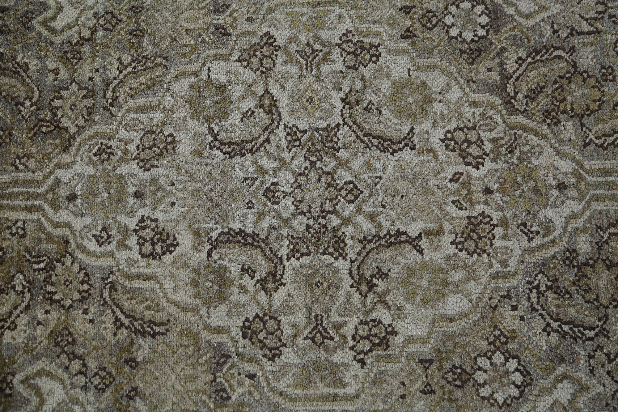 Persischer Malayer-Läufer aus Wolle – elfenbeinfarbenes Design – 97635 (20. Jahrhundert) im Angebot