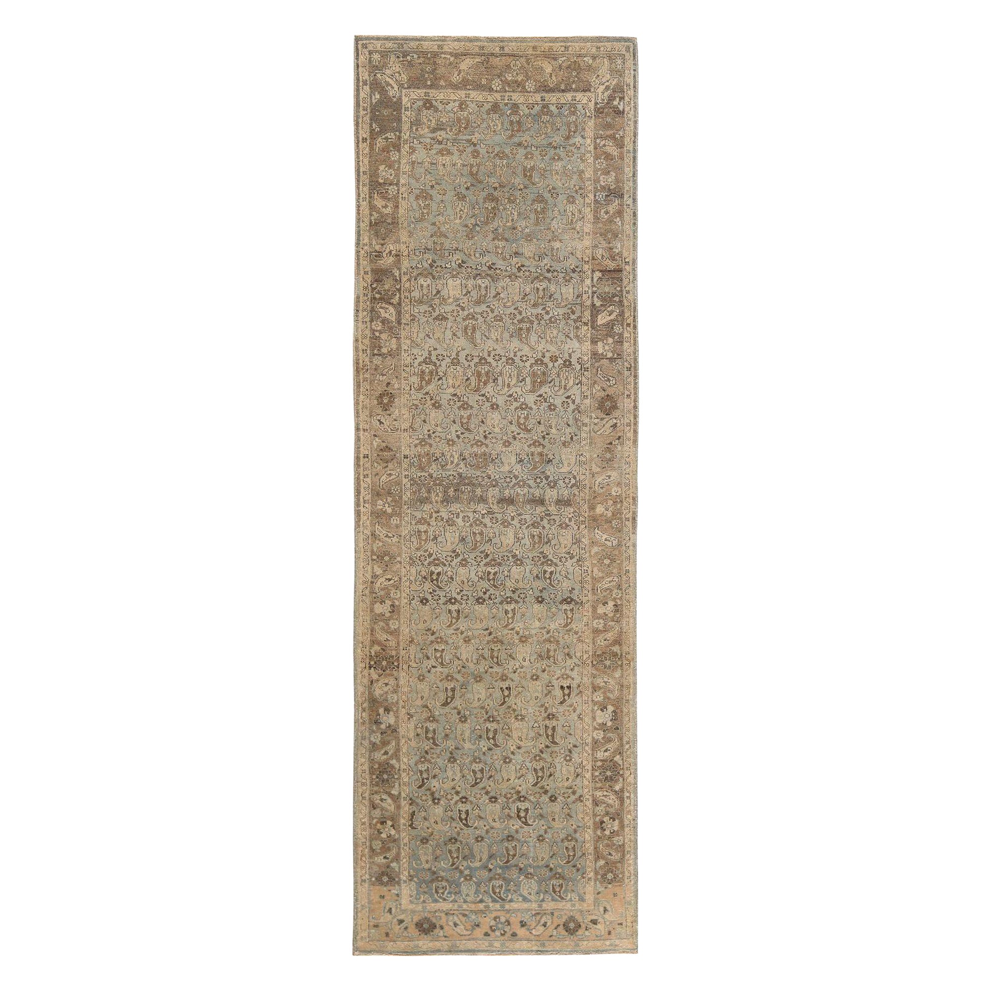 Alfombra Persa Malayer - Diseño Lana Marfil Azul Claro - 97686