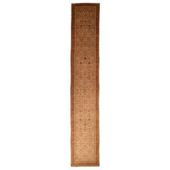 Persian Malayer Runner Rug - Wool Ivory Red Design - 75957