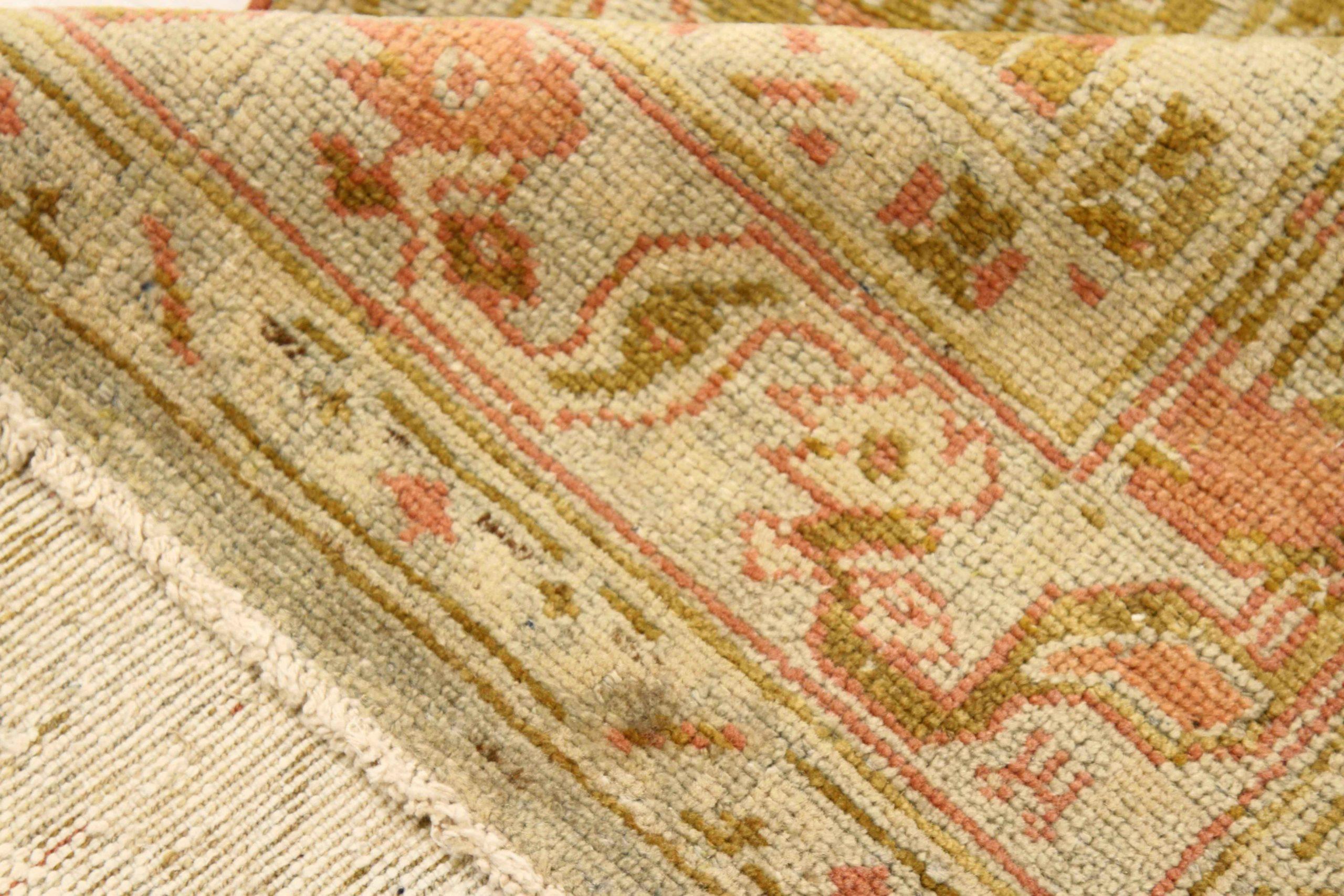 Persischer Malayer-Läufer aus Wolle - Elfenbein, Rot, Taupe, Design - 75961 (Irakisch) im Angebot