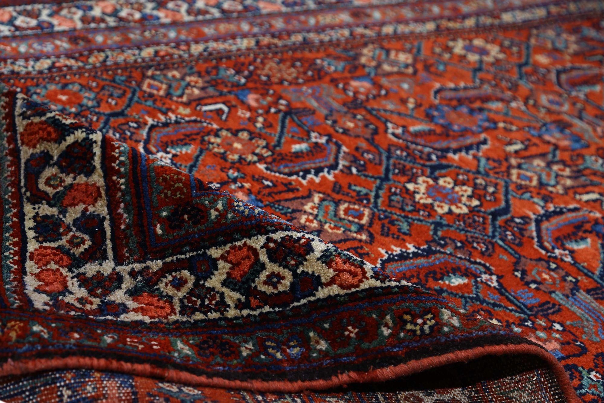 Iracheno Tappeto persiano Malayer Runner - Design rosso lana - 96681 in vendita