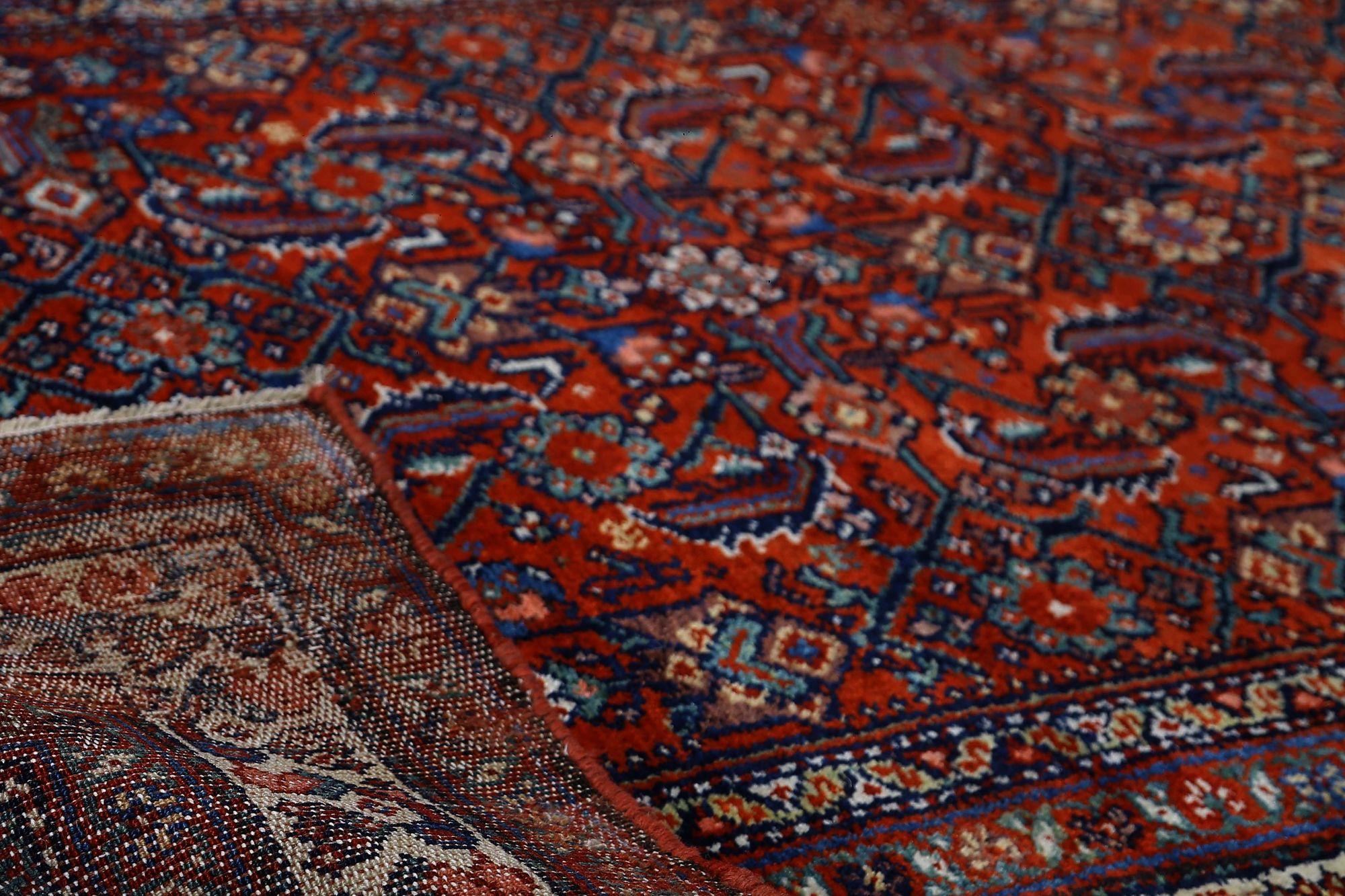 XX secolo Tappeto persiano Malayer Runner - Design rosso lana - 96681 in vendita