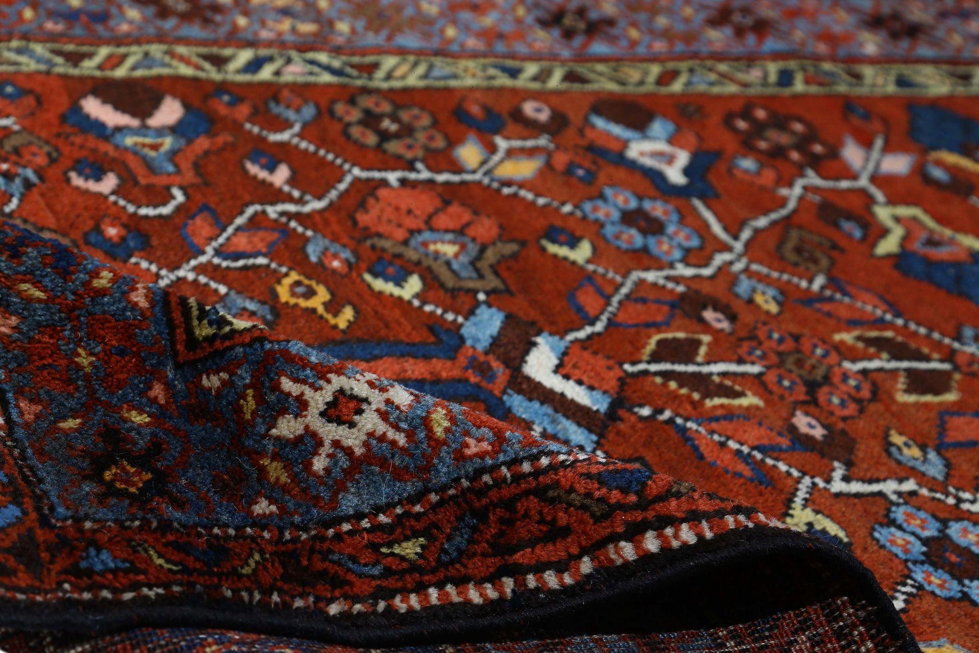 Persischer Malayer-Läufer aus Wolle – rotes Design – 97154 (Irakisch) im Angebot
