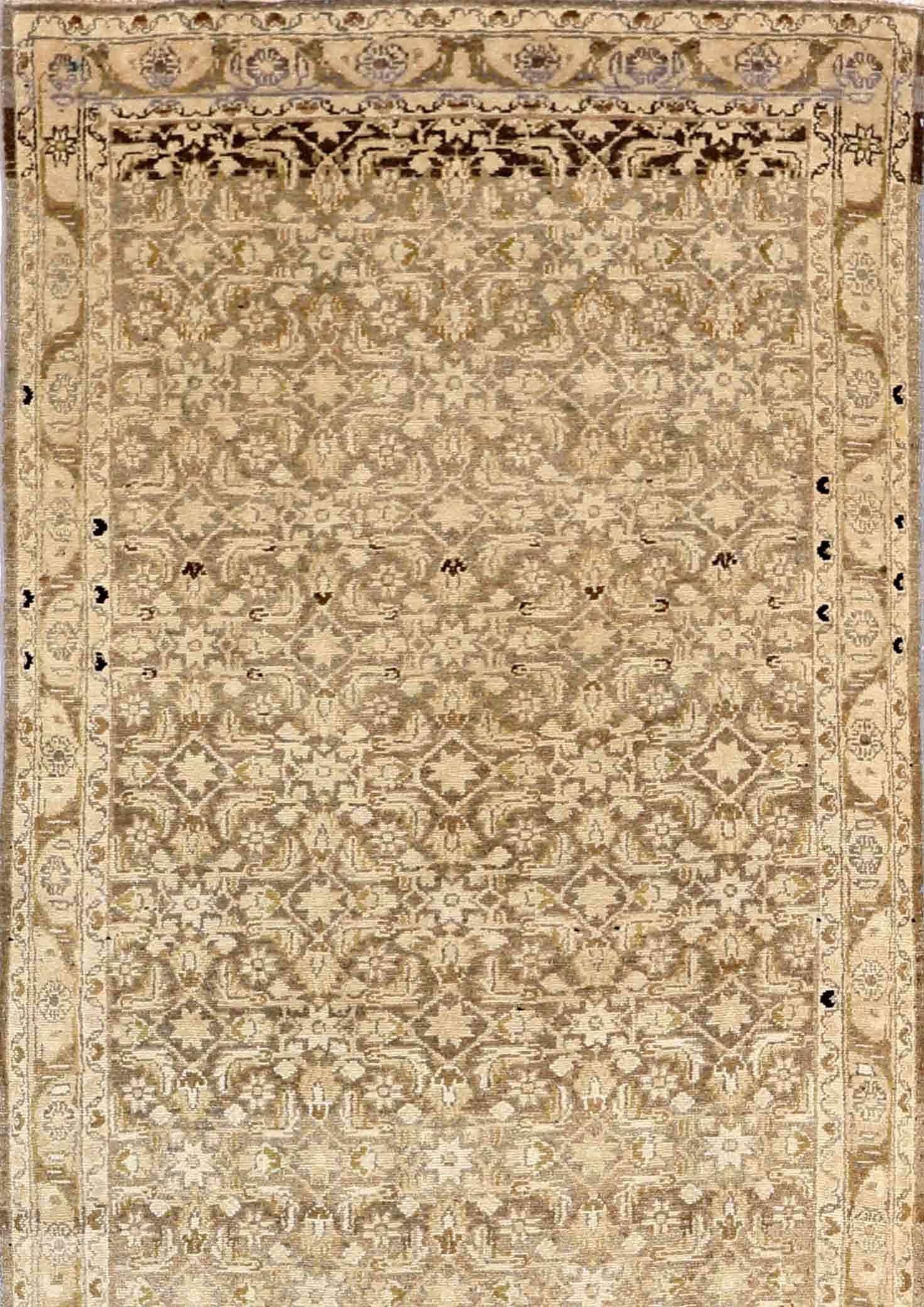 Tappeto persiano Malayer piccolo - lana blu marrone avorio 74020 In condizioni ottime in vendita a Dallas, TX