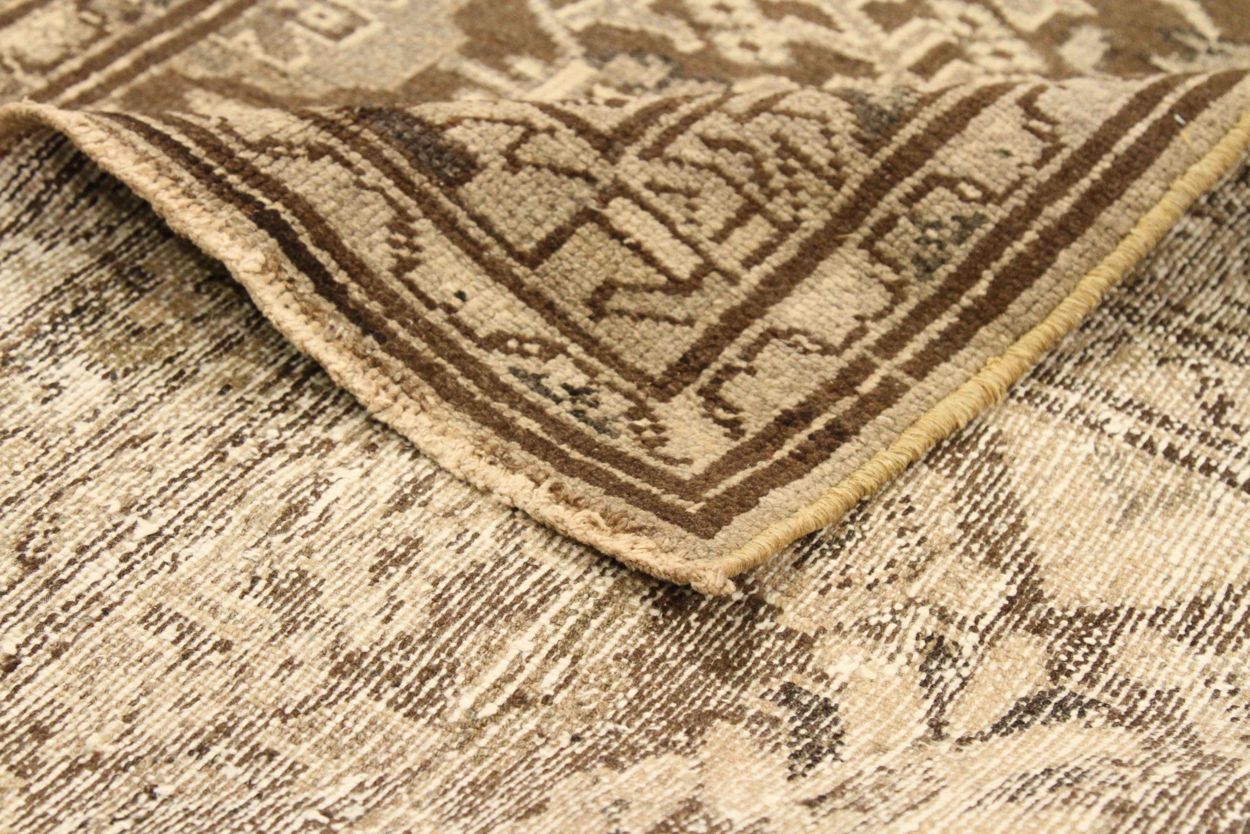 Persischer Malayer Kleiner Teppich - Wolle Braun Elfenbein Design - 75539 (Asiatisch) im Angebot
