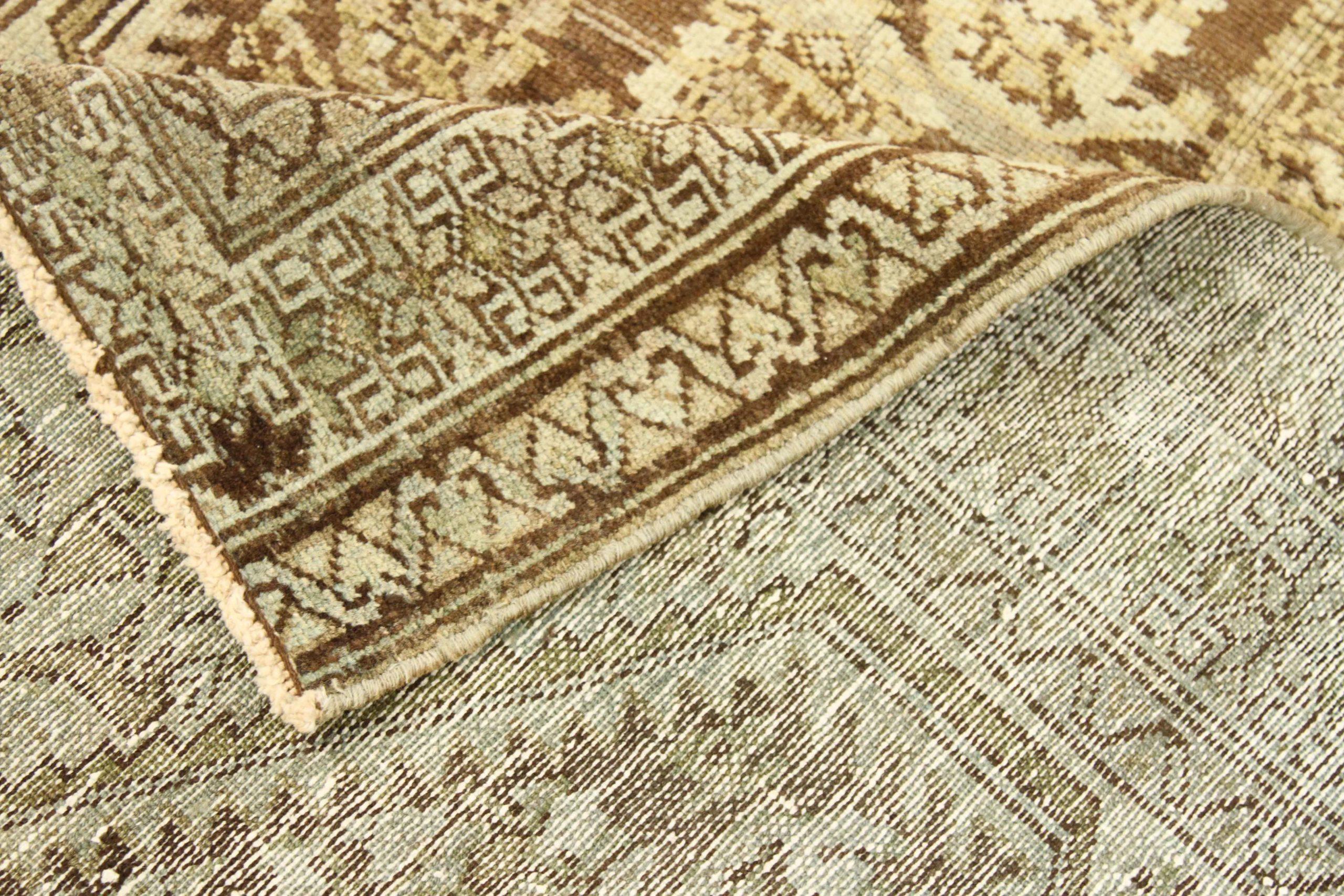 Alfombra Persa Malayer Small Design - Lana Marrón Marfil - 75674 Asiático en venta