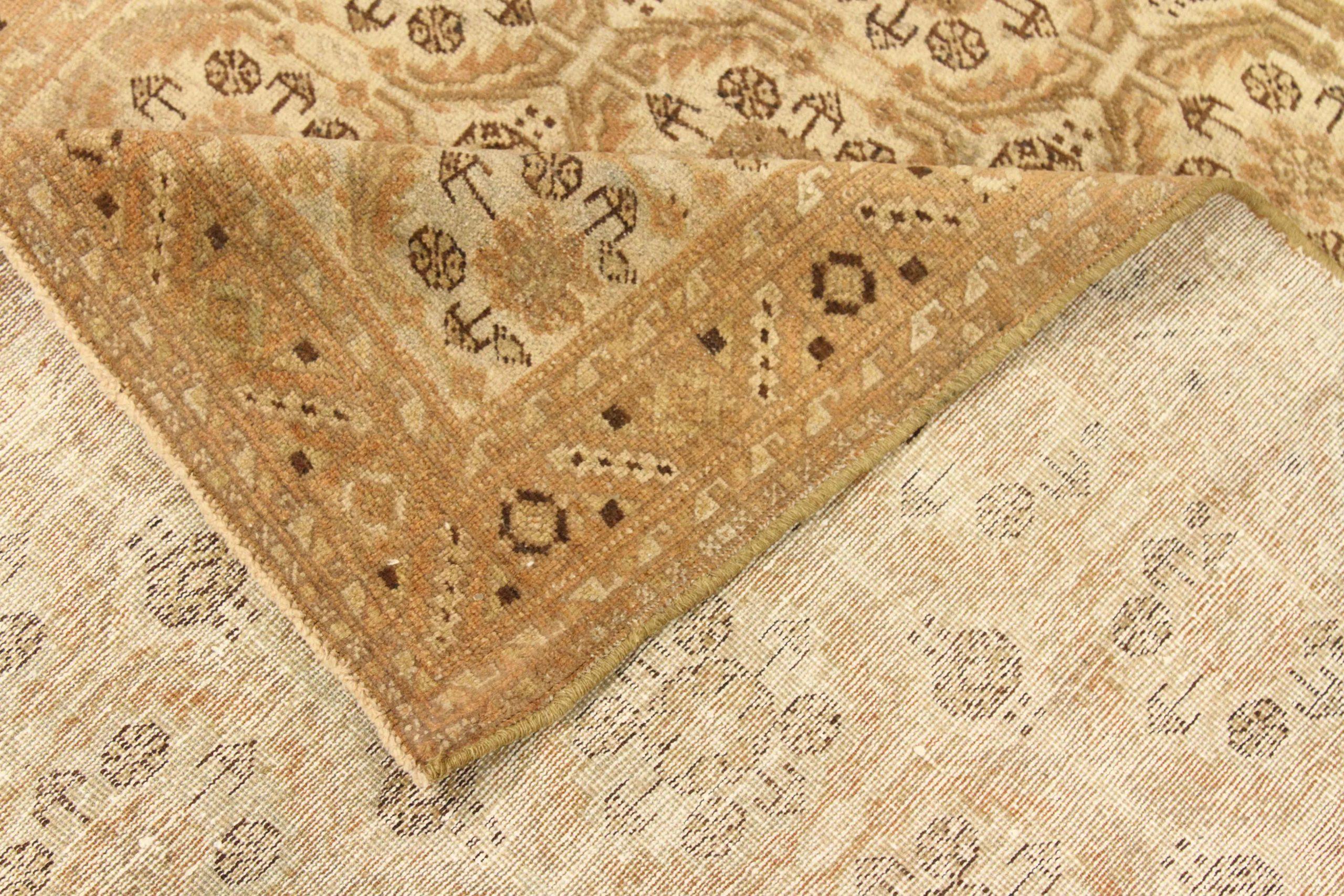Persischer Malayer Kleiner Teppich - Wolle Braun Elfenbein Design - 75705 (Asiatisch) im Angebot