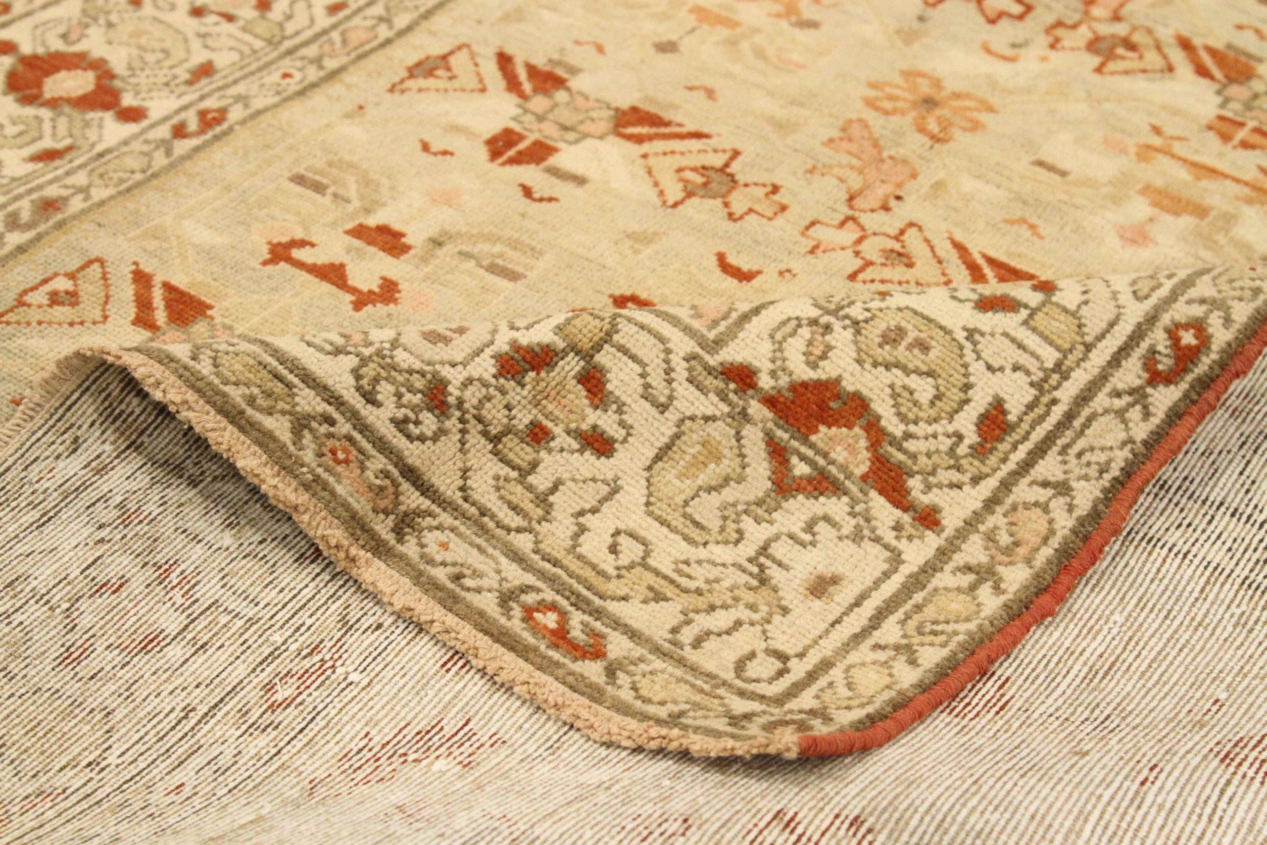 Persischer Malayer Small Teppich - Wolle Braun Elfenbein Rot Design - 75624 (Asiatisch) im Angebot