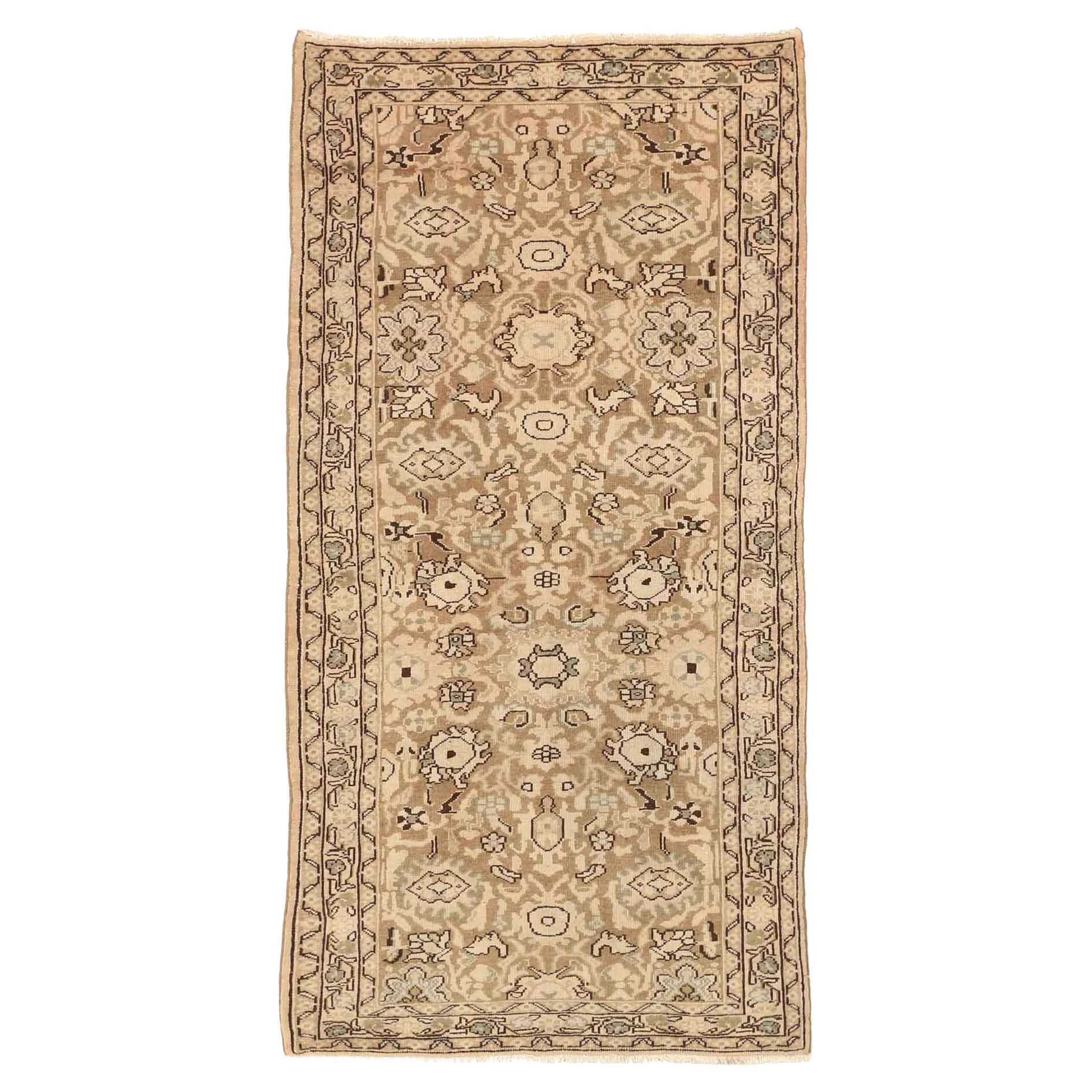 Alfombra Persa Malayer Pequeña - Lana Marrón Marfil Topo 74049