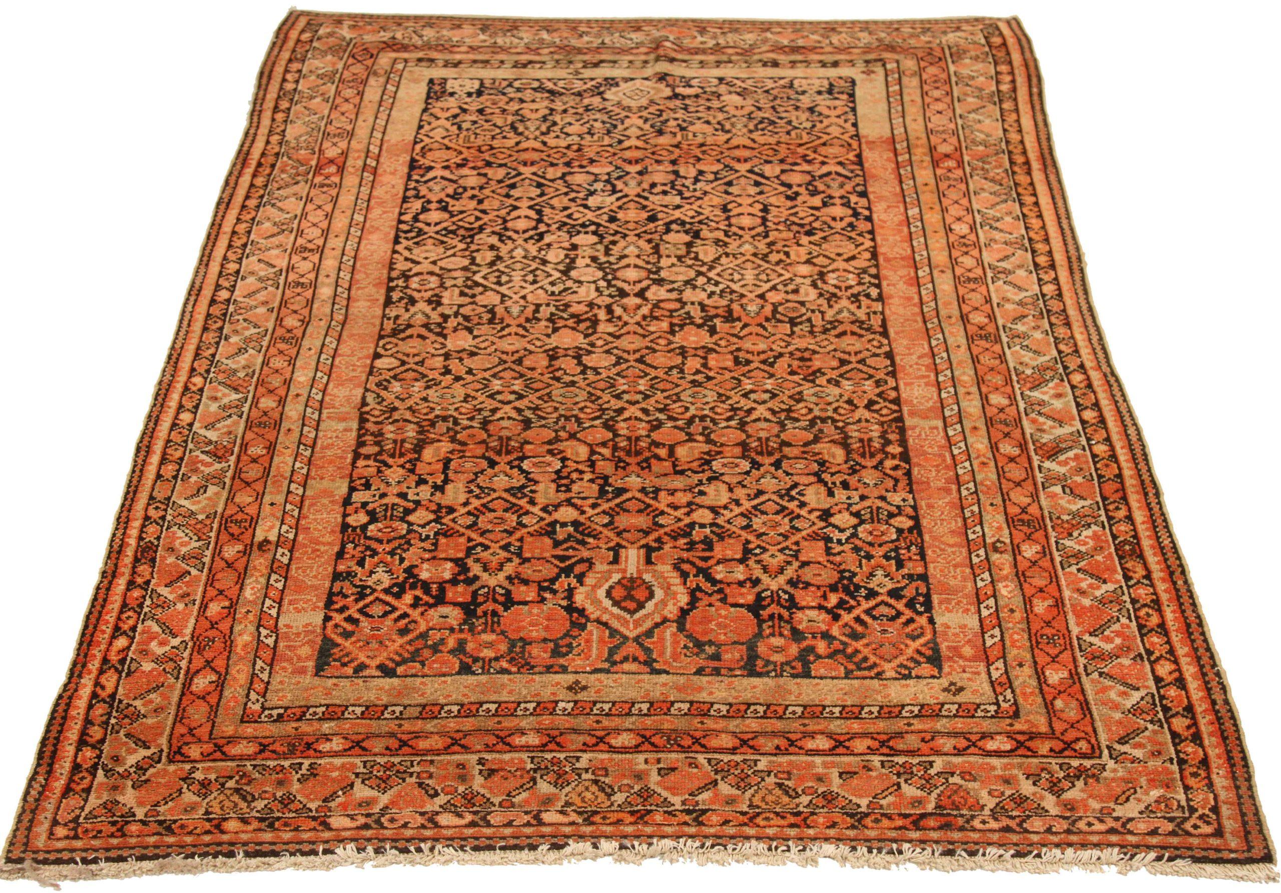 Descubre la elegancia de la Alfombra Persa Malayer Pequeña de Circa 1880. Diseñado con Lana y MarrónRosaAmarillo, este diseño exclusivo es perfecto para realzar tu espacio.