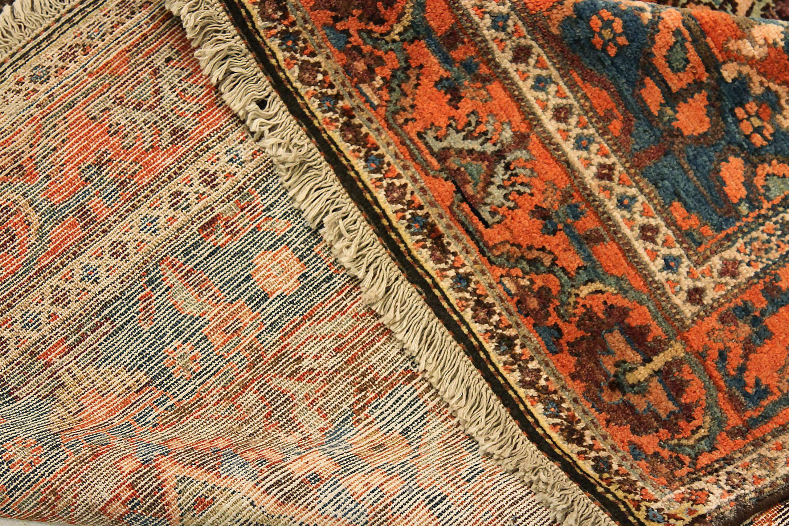 Persischer Malayer Kleiner Teppich - Wolle Braun Grün Rot 71236 im Zustand „Hervorragend“ im Angebot in Dallas, TX