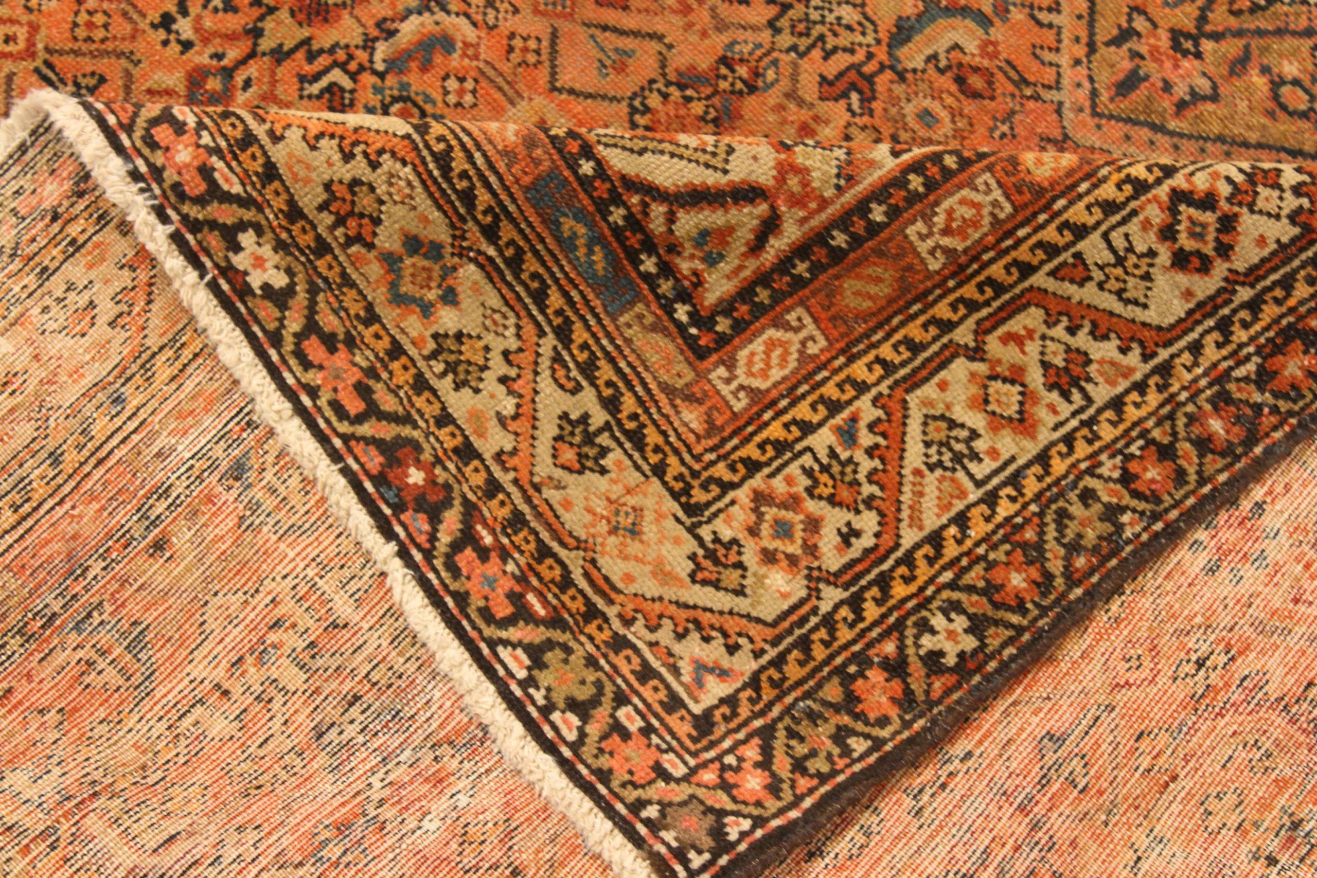 Persischer Malayer-Teppich aus Wolle in Rosa 10516 (Asiatisch) im Angebot