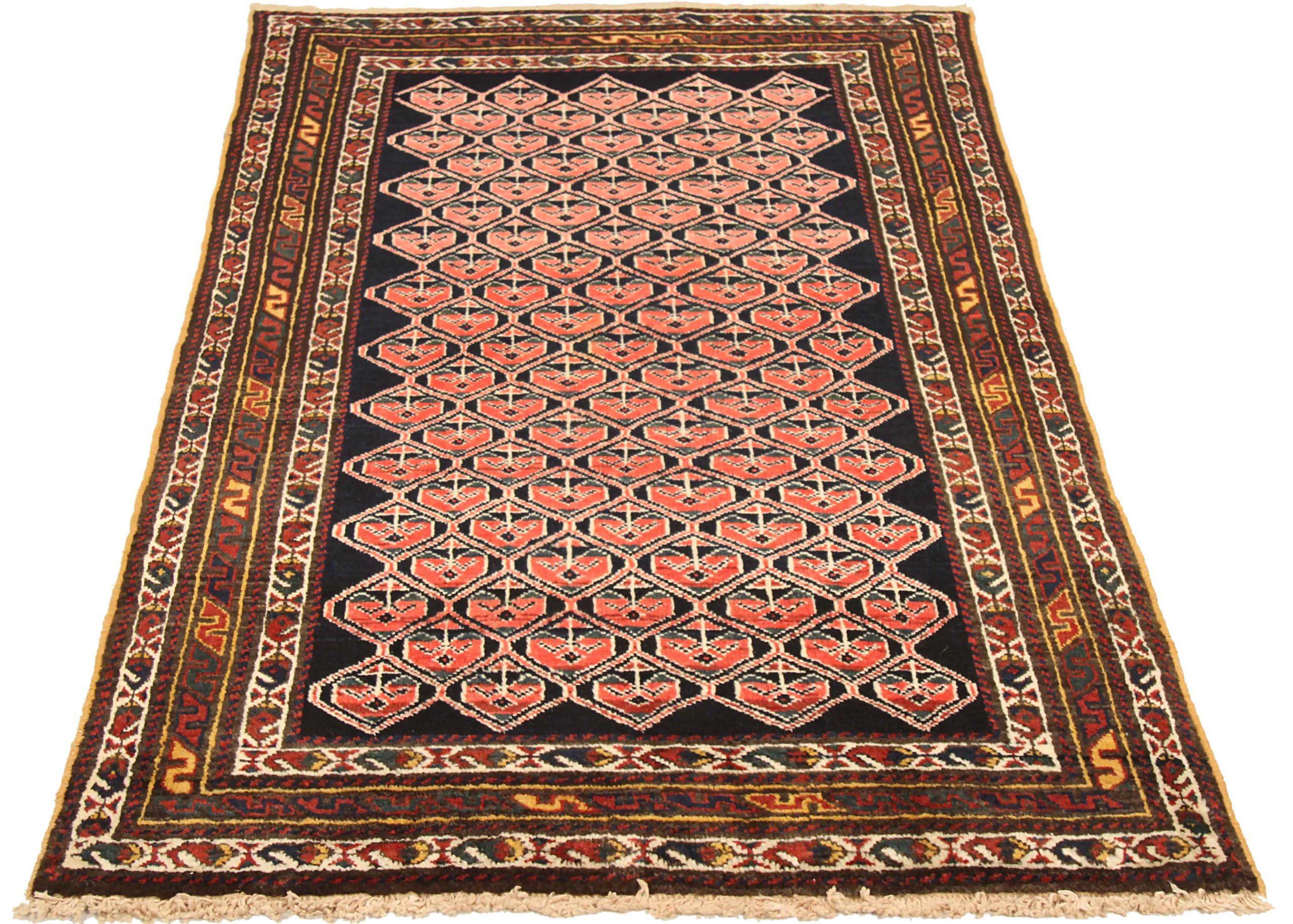 Discover the elegance of Persian Malayer featuring Small Rug in Circa 1910. Designed with Wool and BlackPinkYellow, this exclusive design is perfect for enhancing your space.