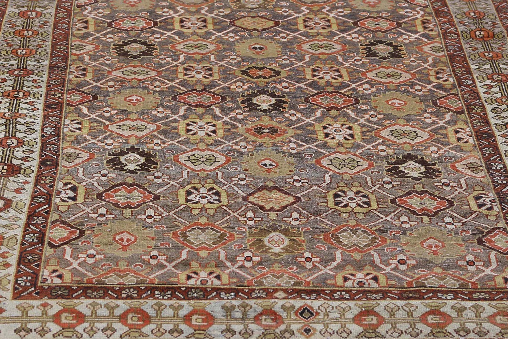 Persischer Malayer Kleiner Teppich - Wolle Blau Grau Grün Rot Design - 96794 (Irakisch) im Angebot