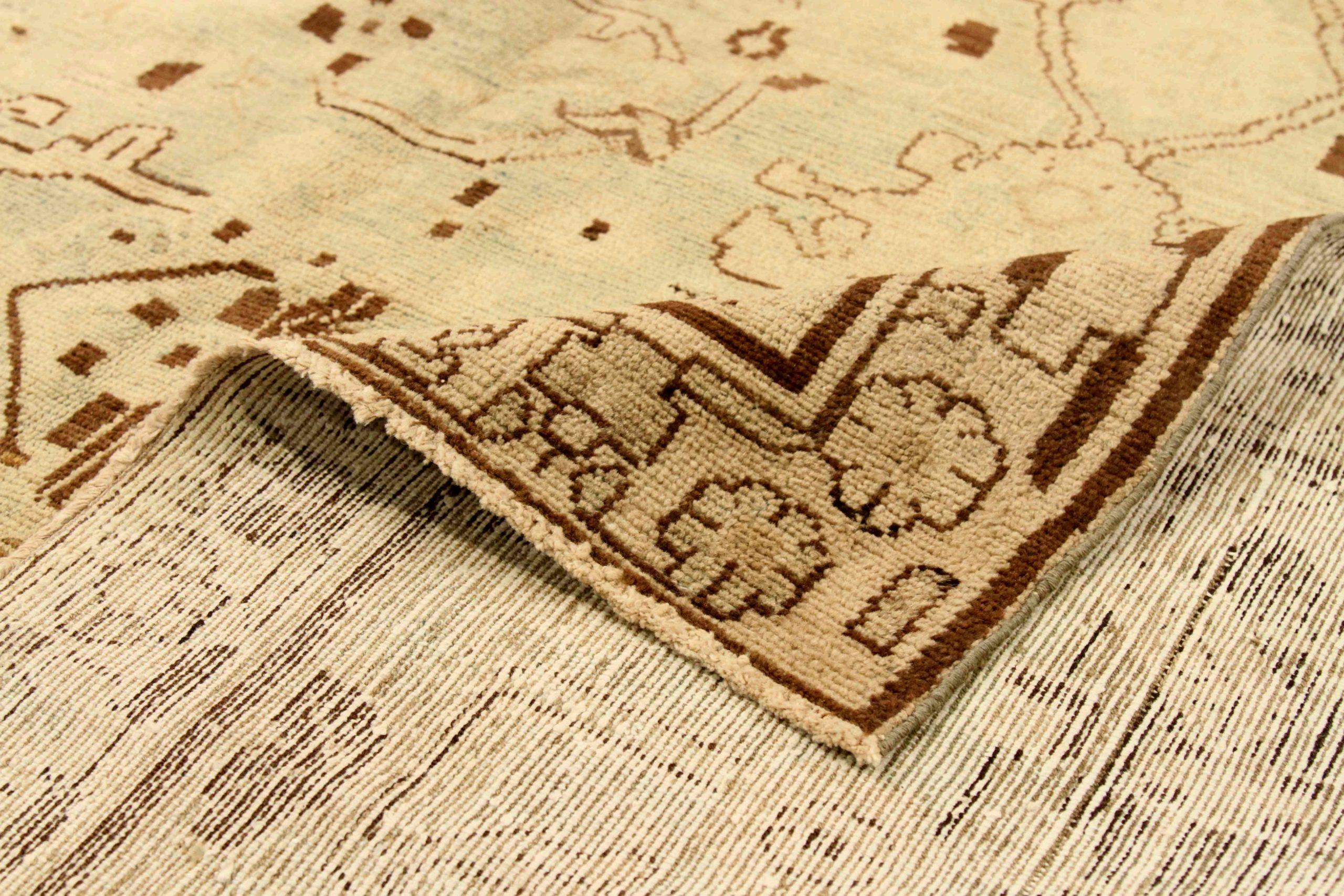 Alfombra Persa Malayer Small - Lana Marrón Verde Marfil Design - 75750 Iraquí en venta
